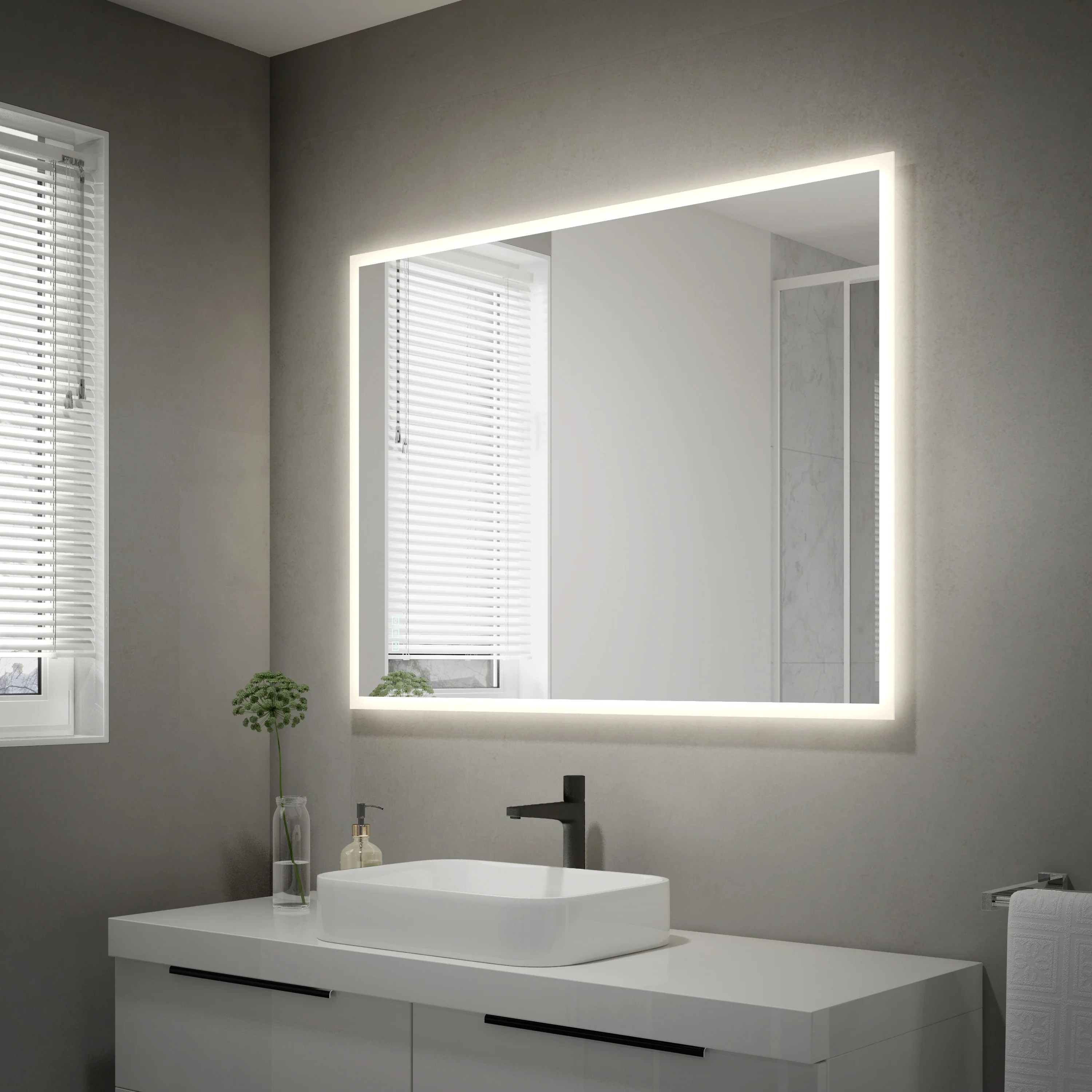 Mavis 48" x 36" Rectangular LED Mirror, 3CCT, with Defogger - Image 13