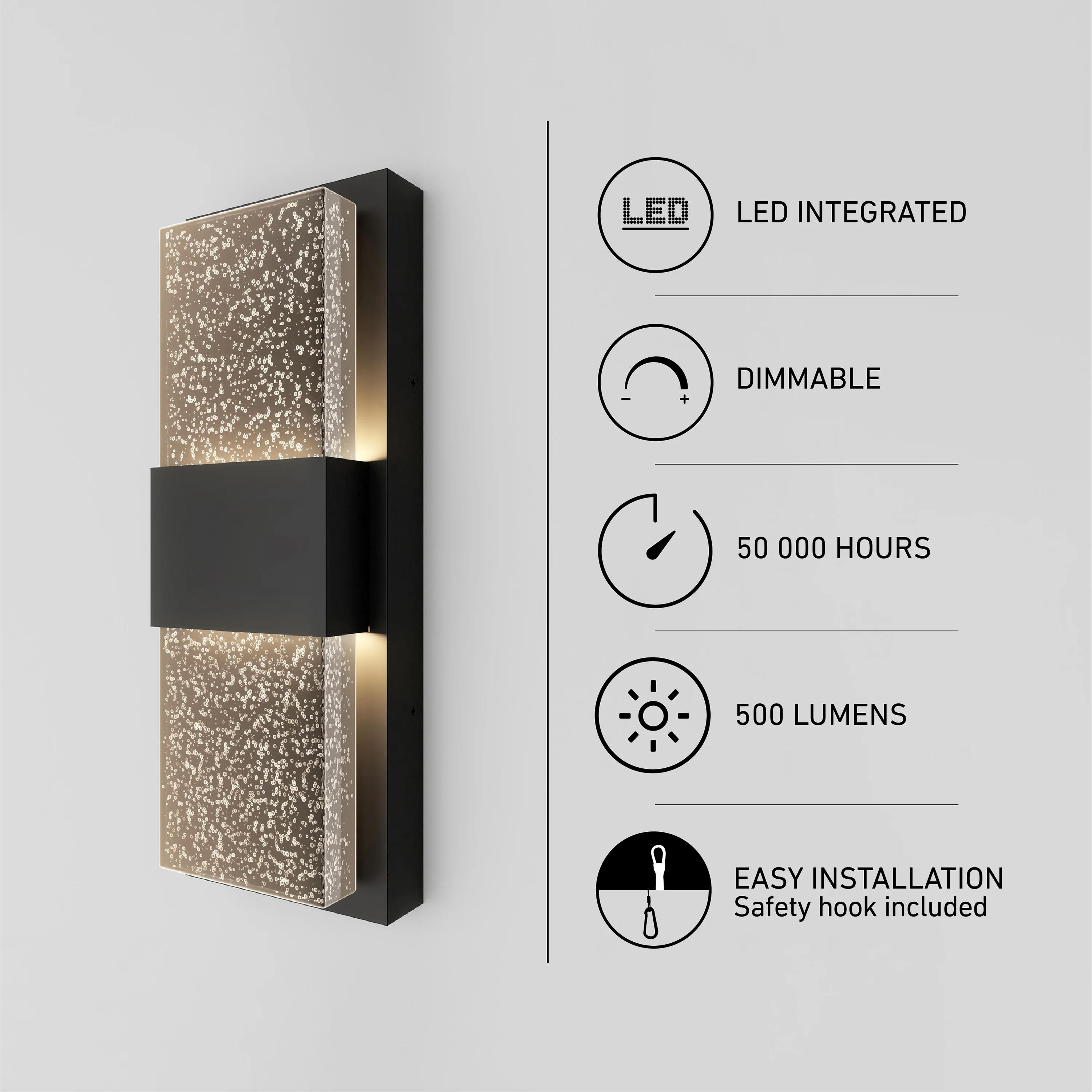 Mazza Bubble indoor-outdoor LED wall light - Image 7