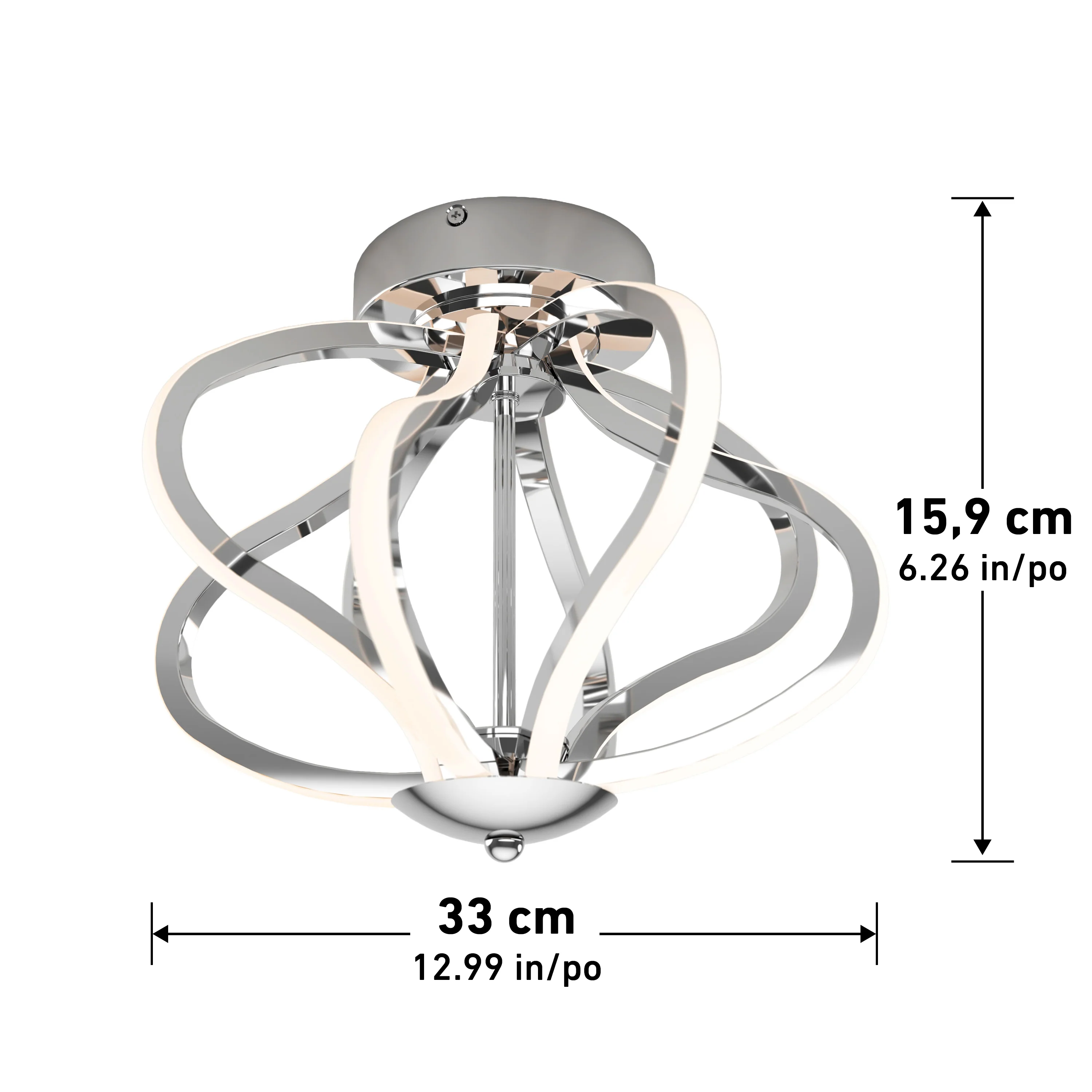 Meridian 12 in. (31 cm) Modern LED Flush Mount Ceiling Light - Image 18