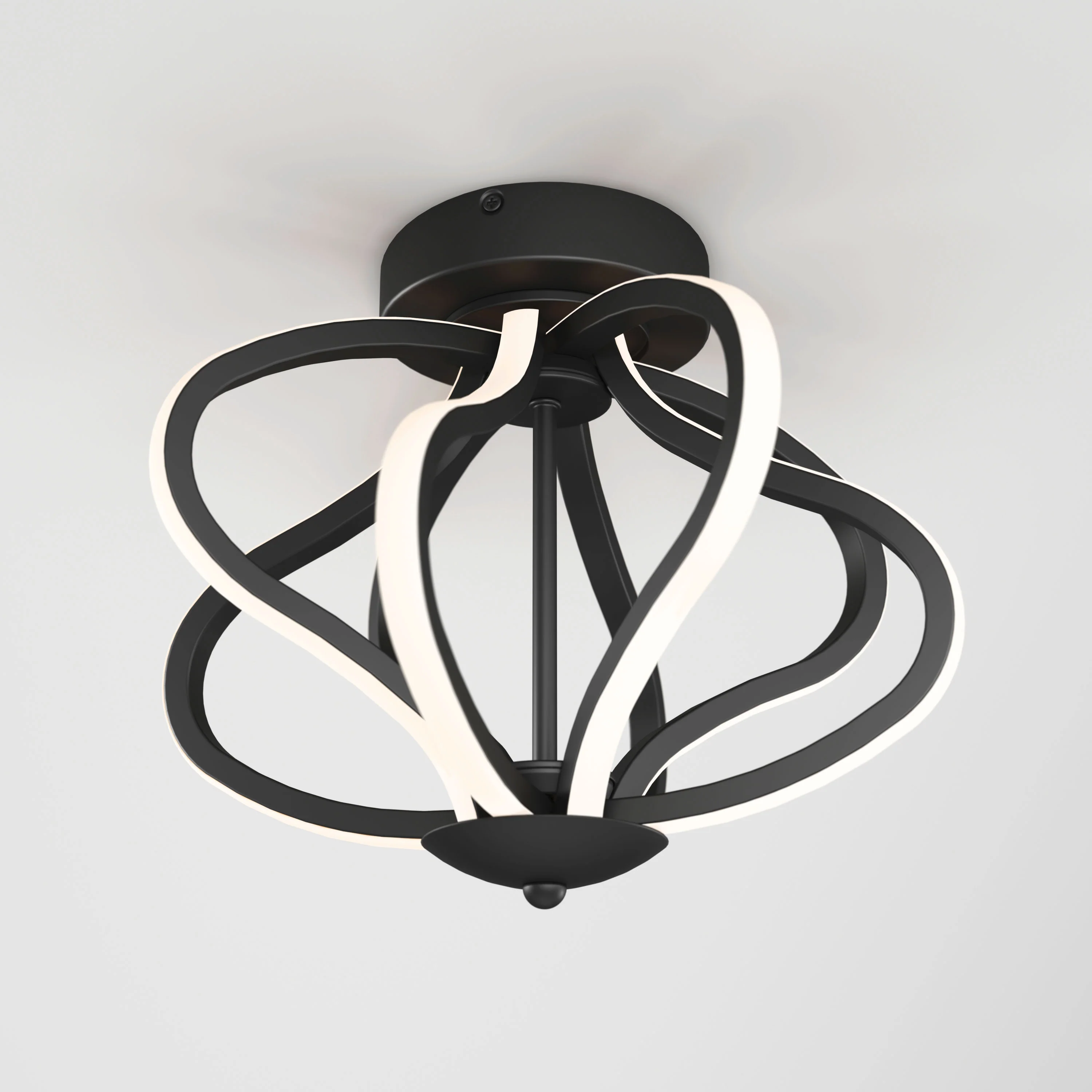 Meridian 12 in. (31 cm) Modern LED Flush Mount Ceiling Light - Image 4