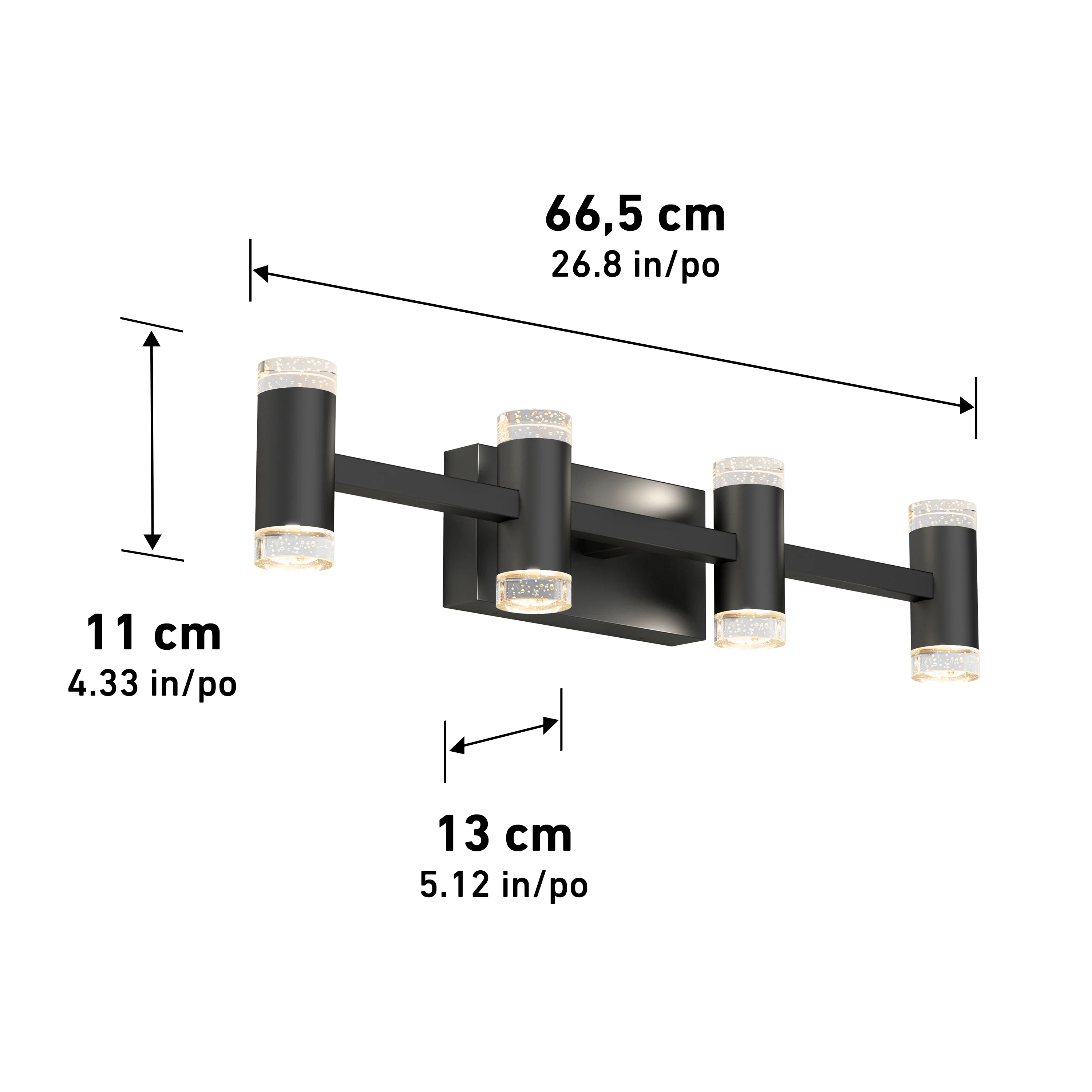 Mist 27-in (67 cm) Integrated LED 5-CCT Vanity Light Bar for Bathroom - Image 16
