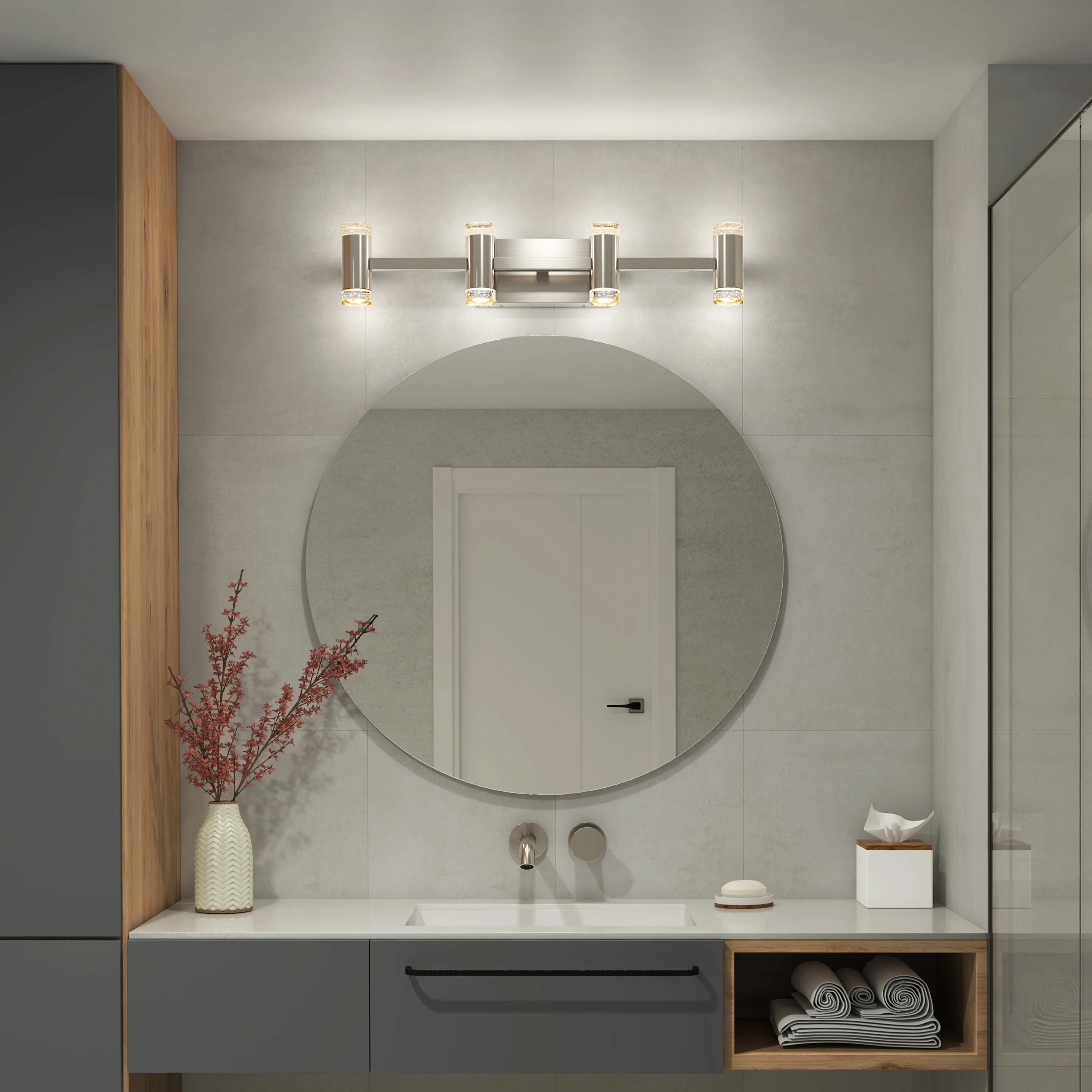 Mist 27-in (67 cm) Integrated LED 5-CCT Vanity Light Bar for Bathroom - Image 18