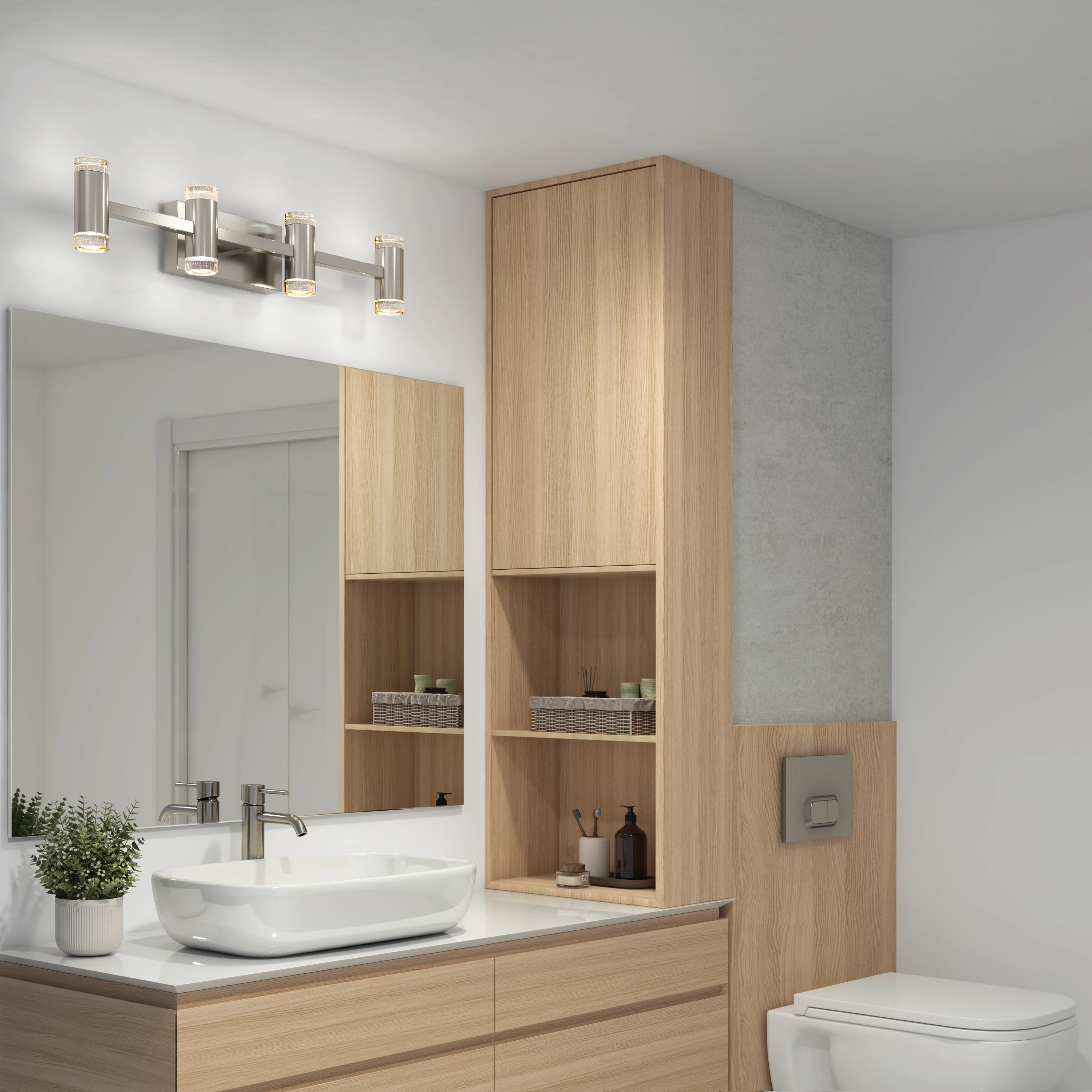 Mist 27-in (67 cm) Integrated LED 5-CCT Vanity Light Bar for Bathroom - Image 28