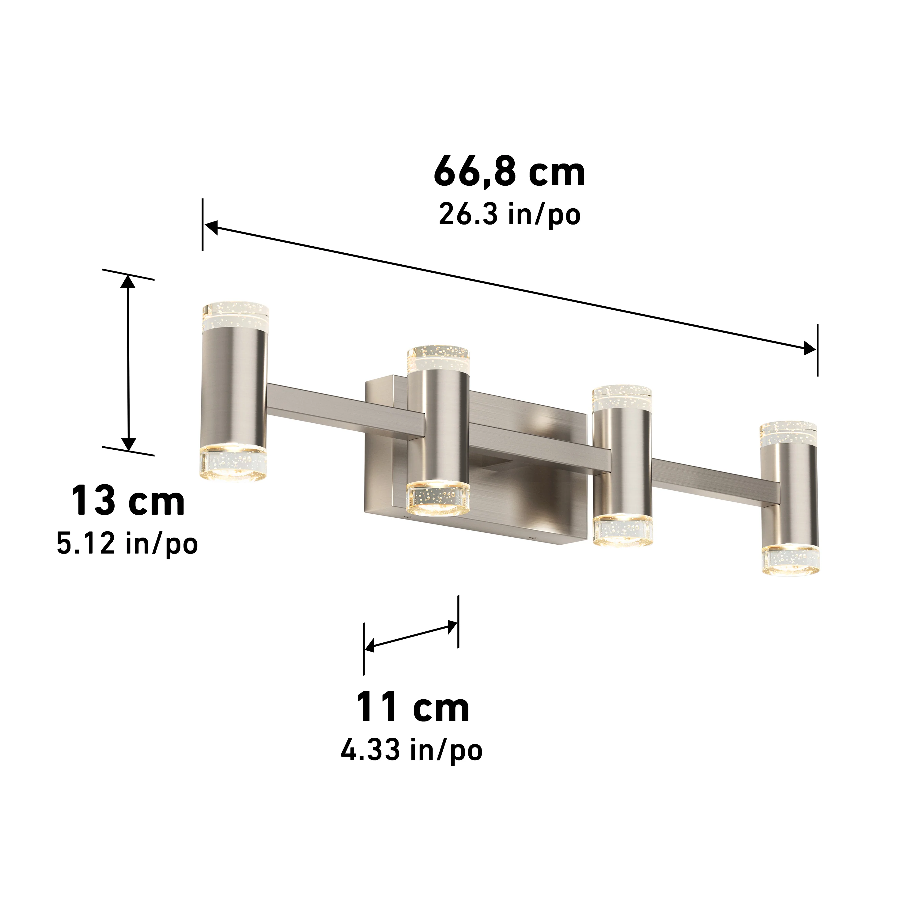 Mist 27-in (67 cm) Integrated LED 5-CCT Vanity Light Bar for Bathroom - Image 32