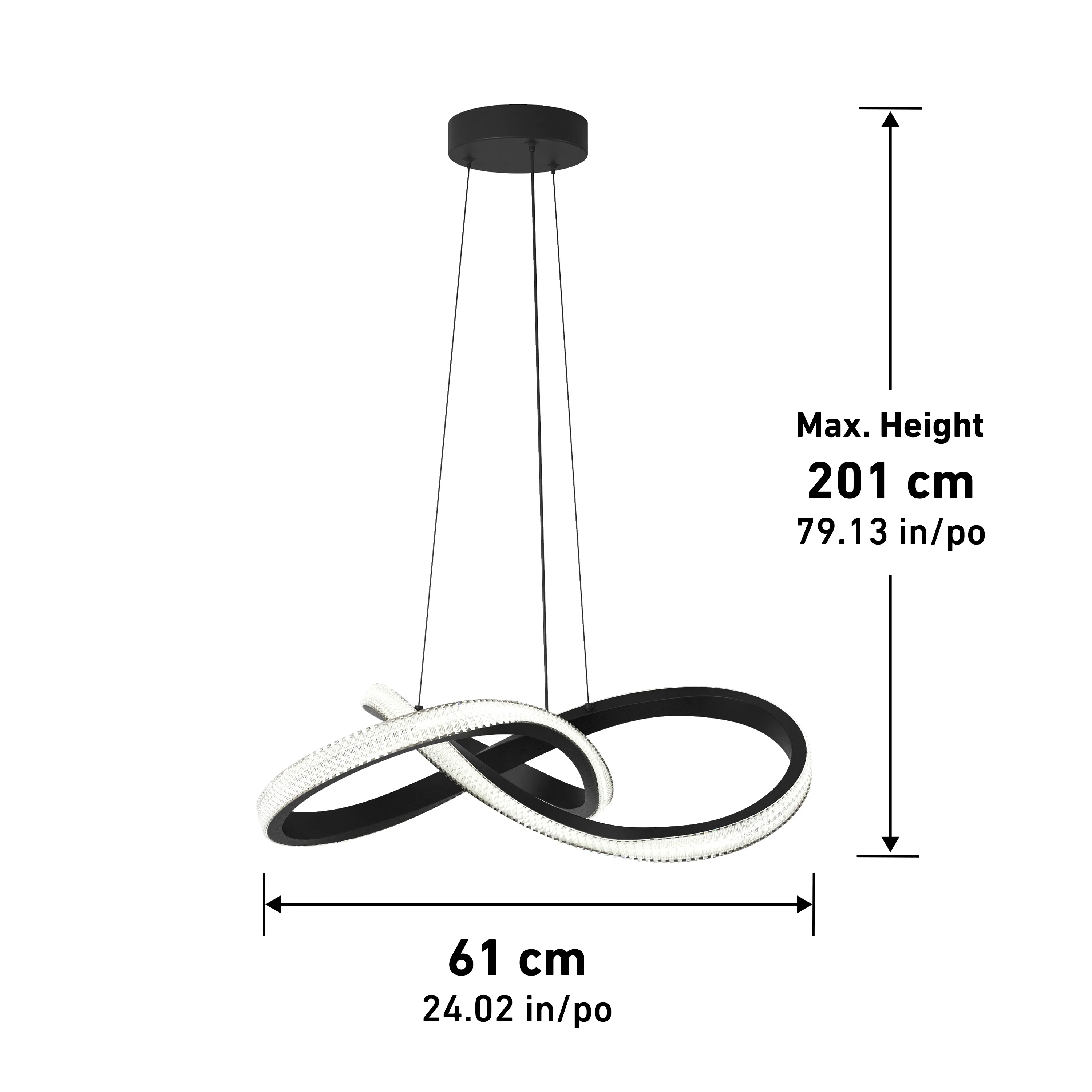 Morgan LED contemporary pendant light 5 CCT - Image 15
