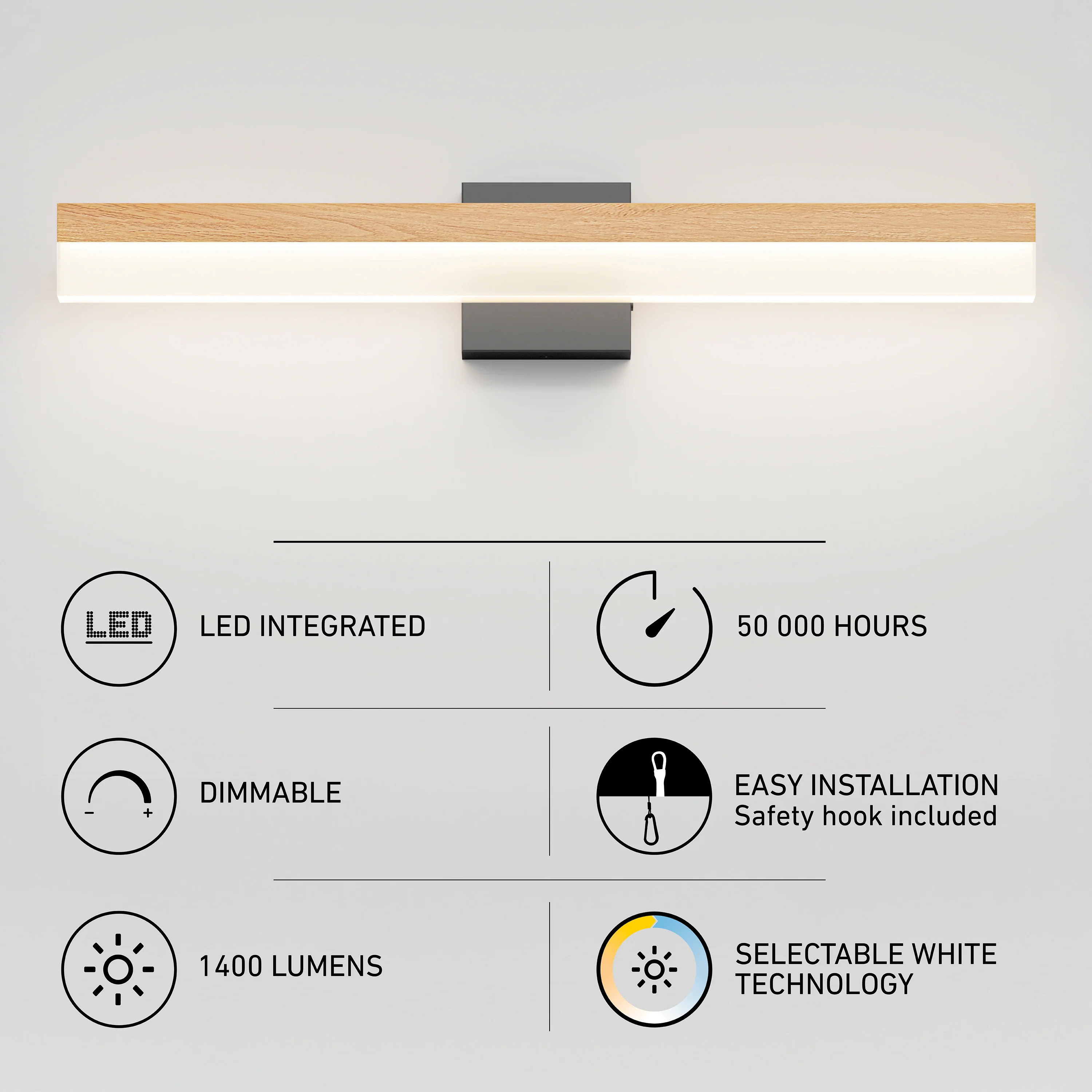 Neil 27-in (69 cm) Integrated LED Vanity Light Bar for Bathroom - Image 11