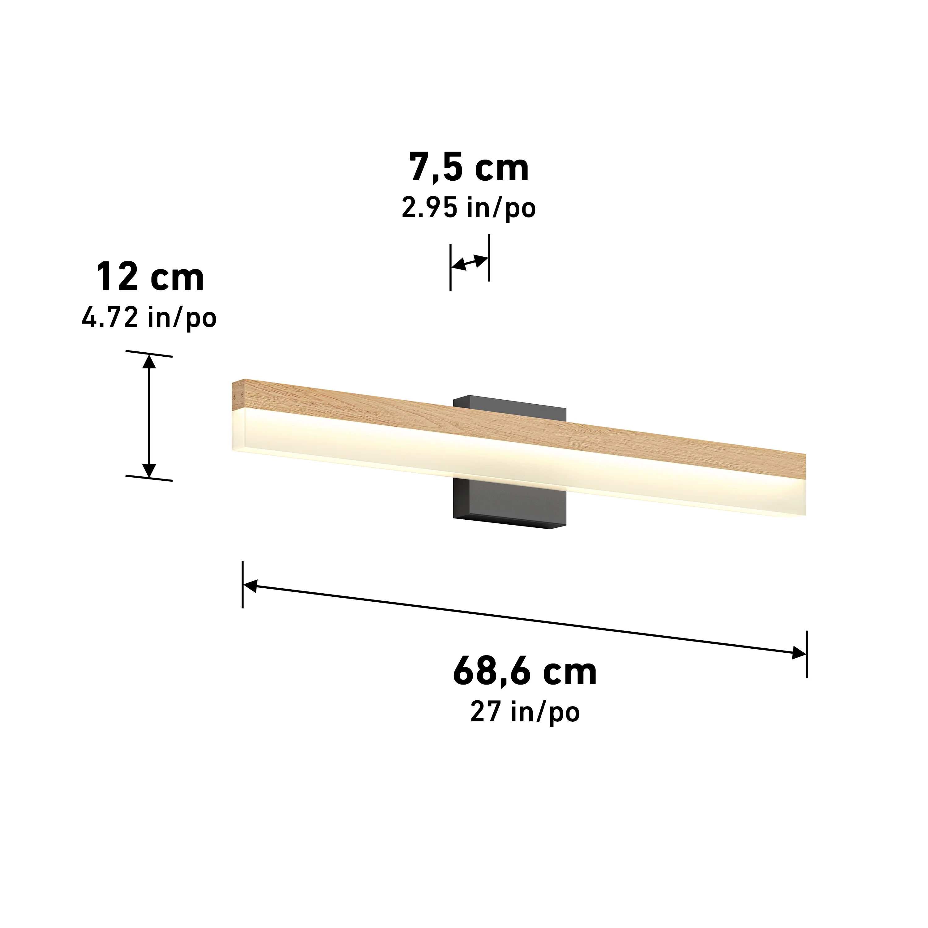 Neil 27-in (69 cm) Integrated LED Vanity Light Bar for Bathroom - Image 16