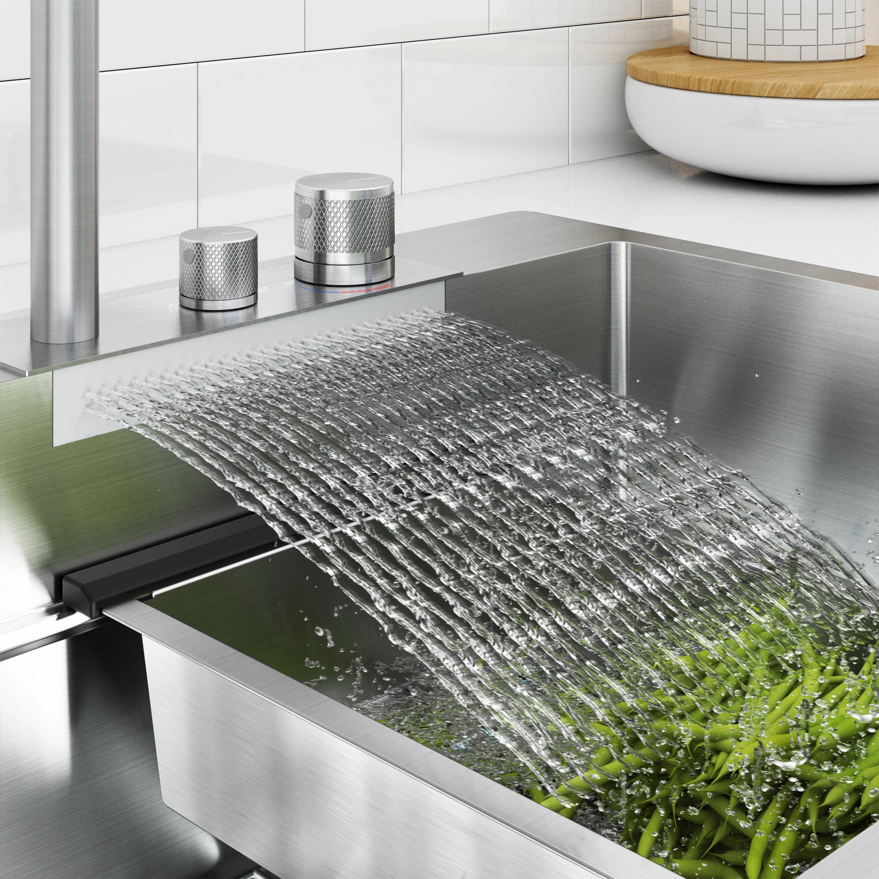 Neoflow single bowl 31 in. stainless steel workstation sink - Image 20