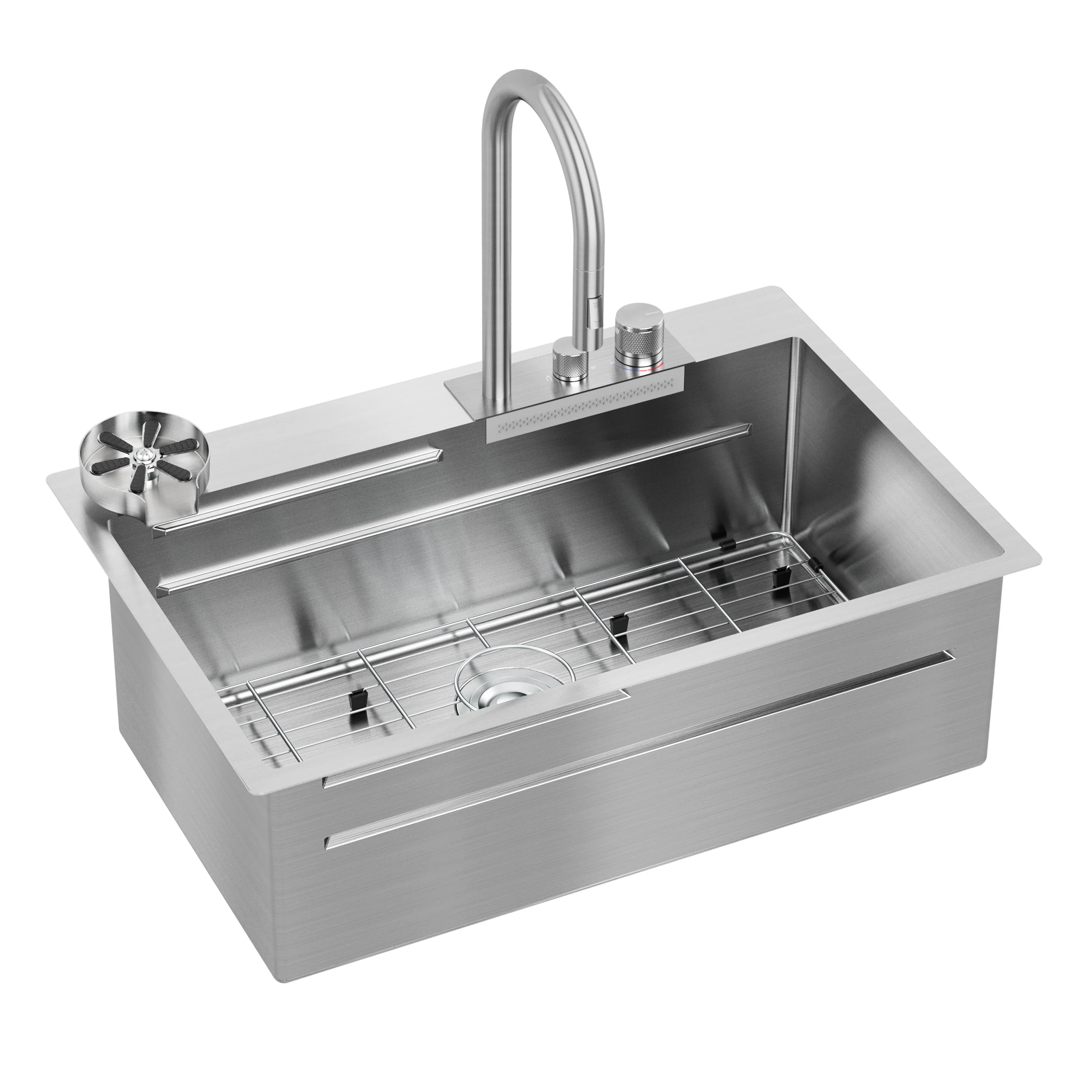 Neoflow single bowl 31 in. stainless steel workstation sink - Image 3