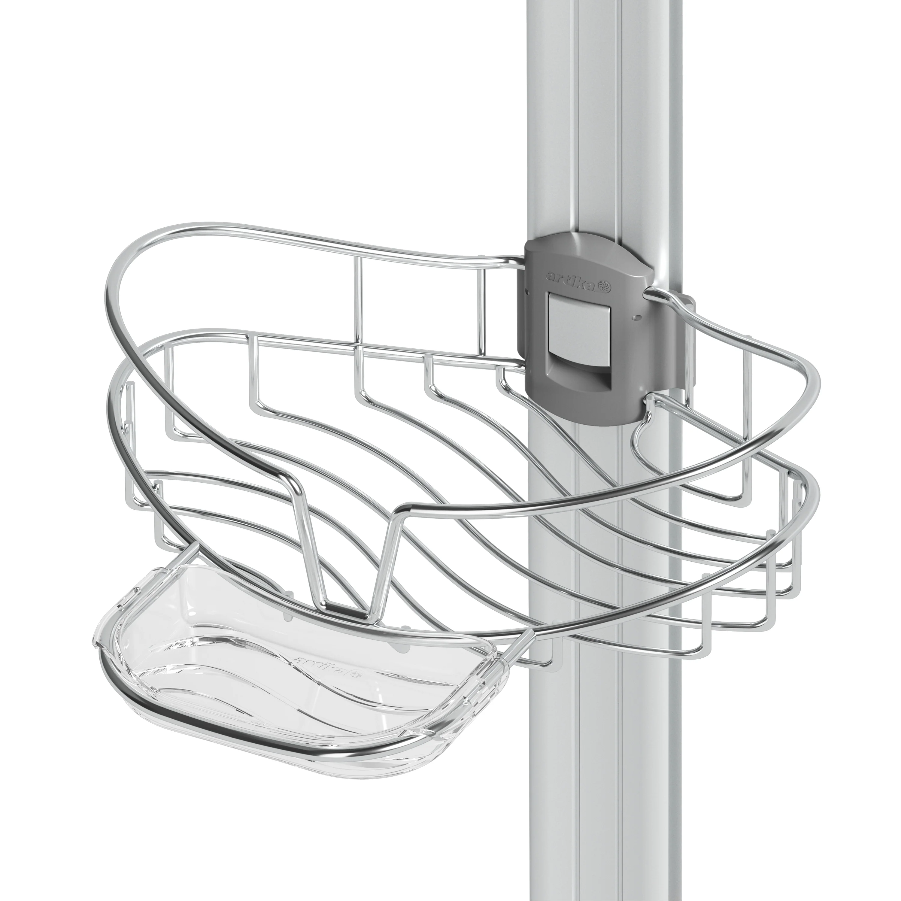Neptune shower caddy with mirror and 3 baskets - Image 5