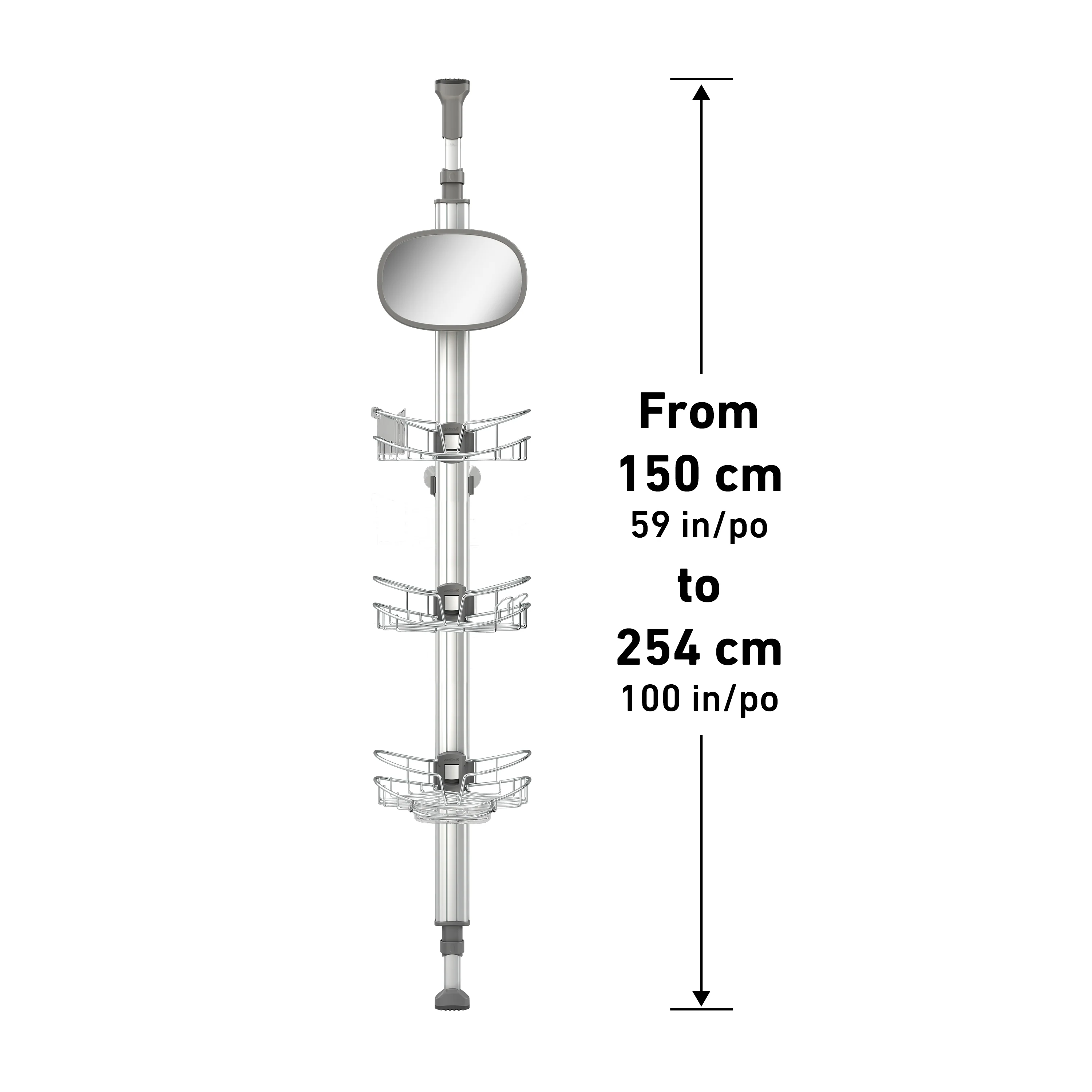 Neptune shower caddy with mirror and 3 baskets - Image 9