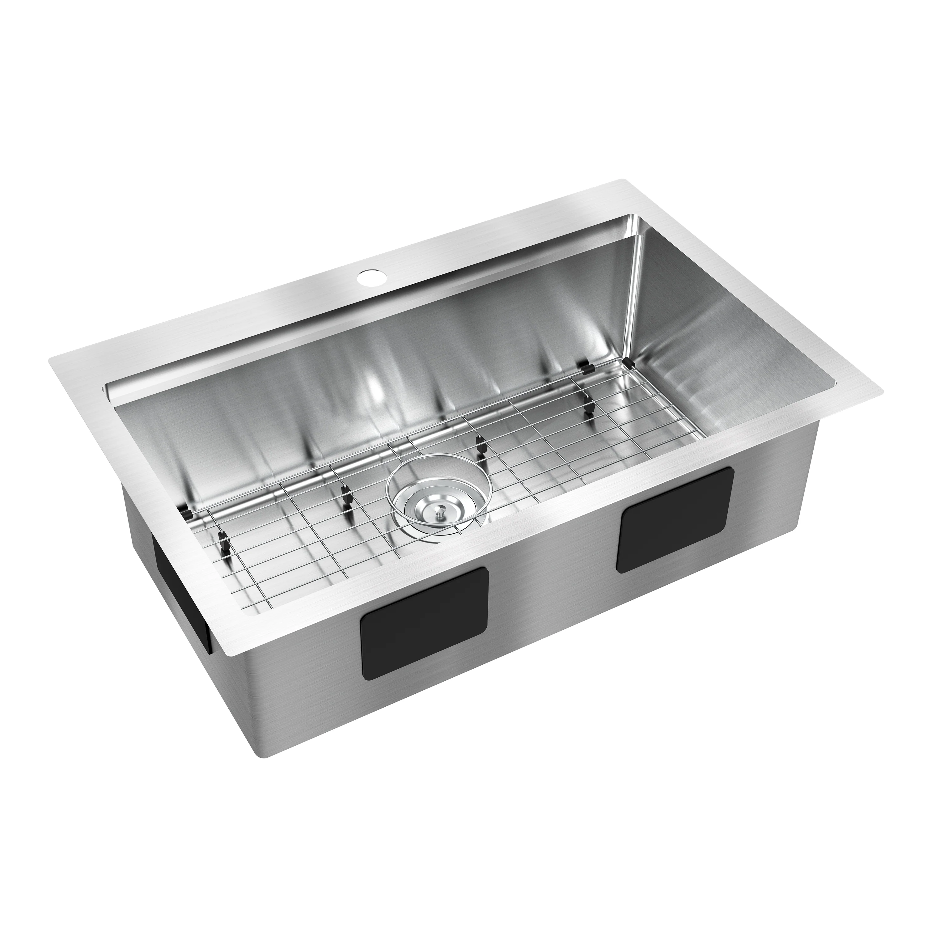 Newport single bowl 31 in. stainless steel workstation sink