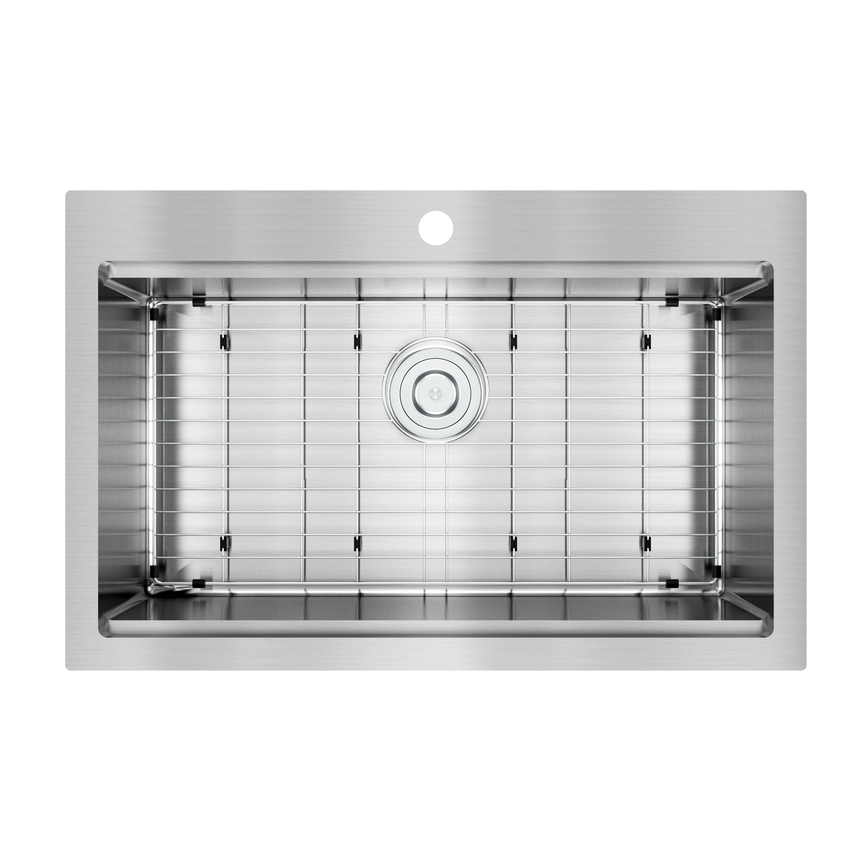 Newport single bowl 31 in. stainless steel workstation sink - Image 4