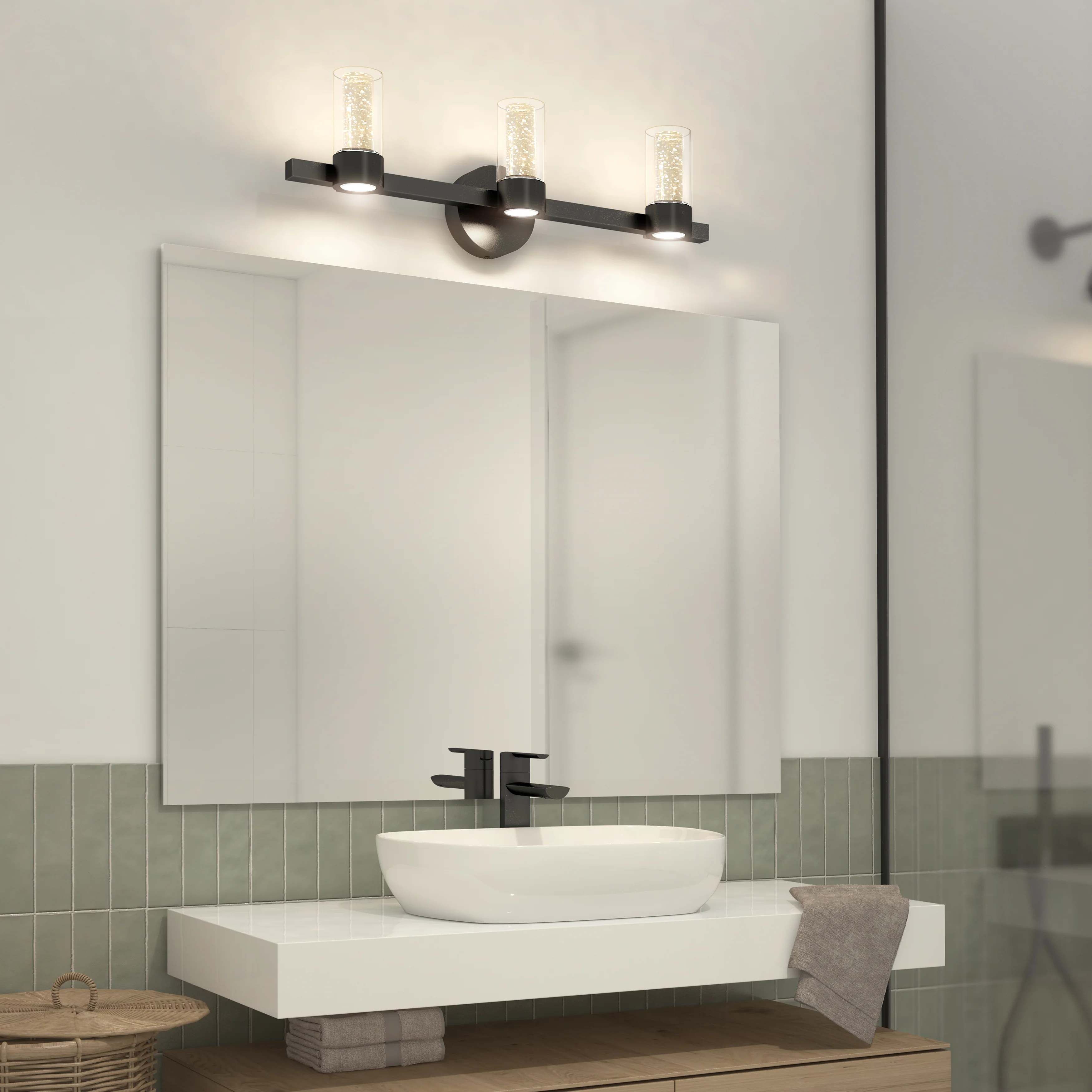 Novello 27-in (69 cm) 3-Light Modern LED Vanity Light for Bathroom