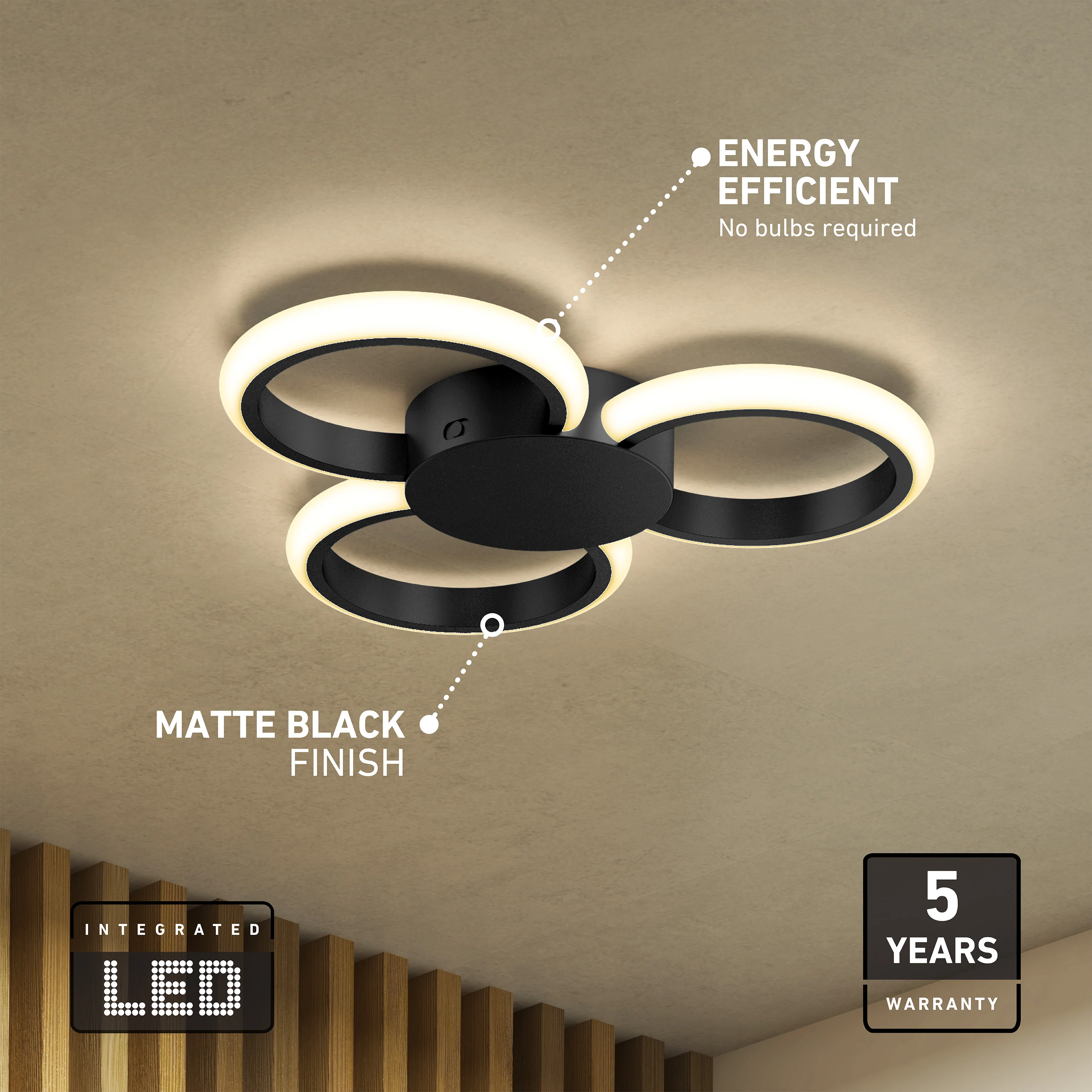 Nyala 15 in. (38 cm) Modern LED Flush Mount Ceiling Light 5 CCT - Image 10