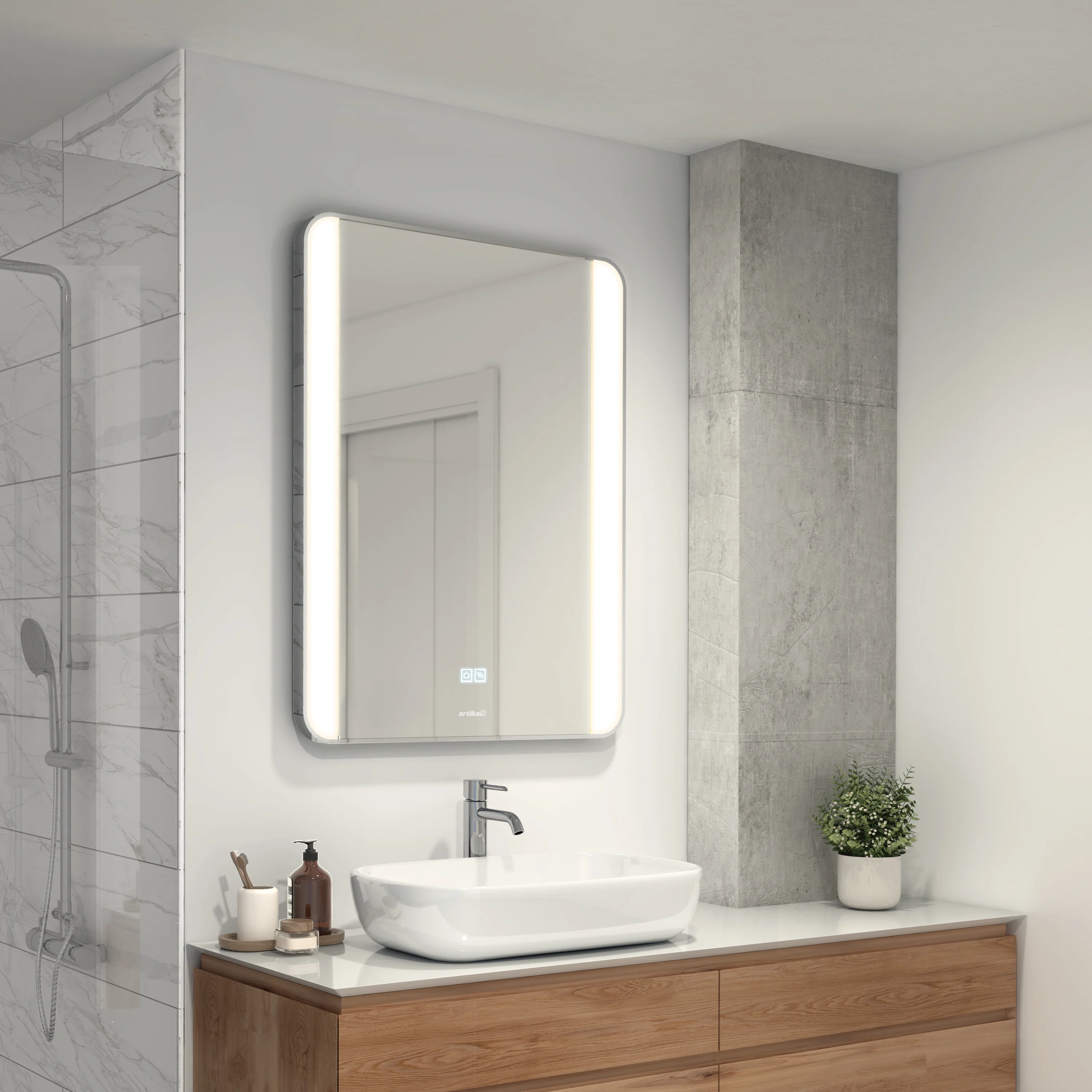 Onyx 24 in. x 32 in. (61 x 81 cm) Dimmable 3 CCT LED Bathroom Mirror - Image 2