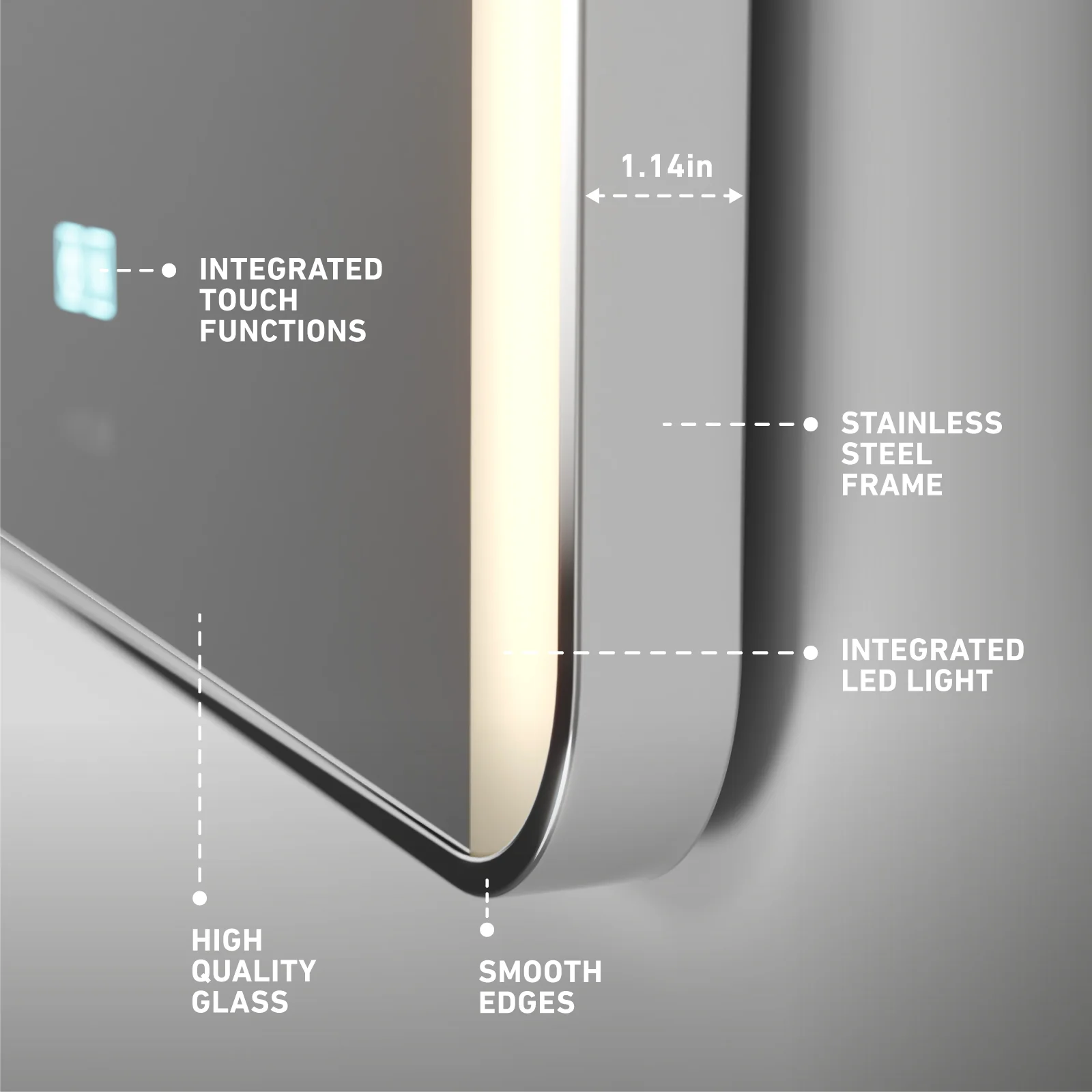 Onyx 24 in. x 32 in. (61 x 81 cm) Dimmable 3 CCT LED Bathroom Mirror - Image 7