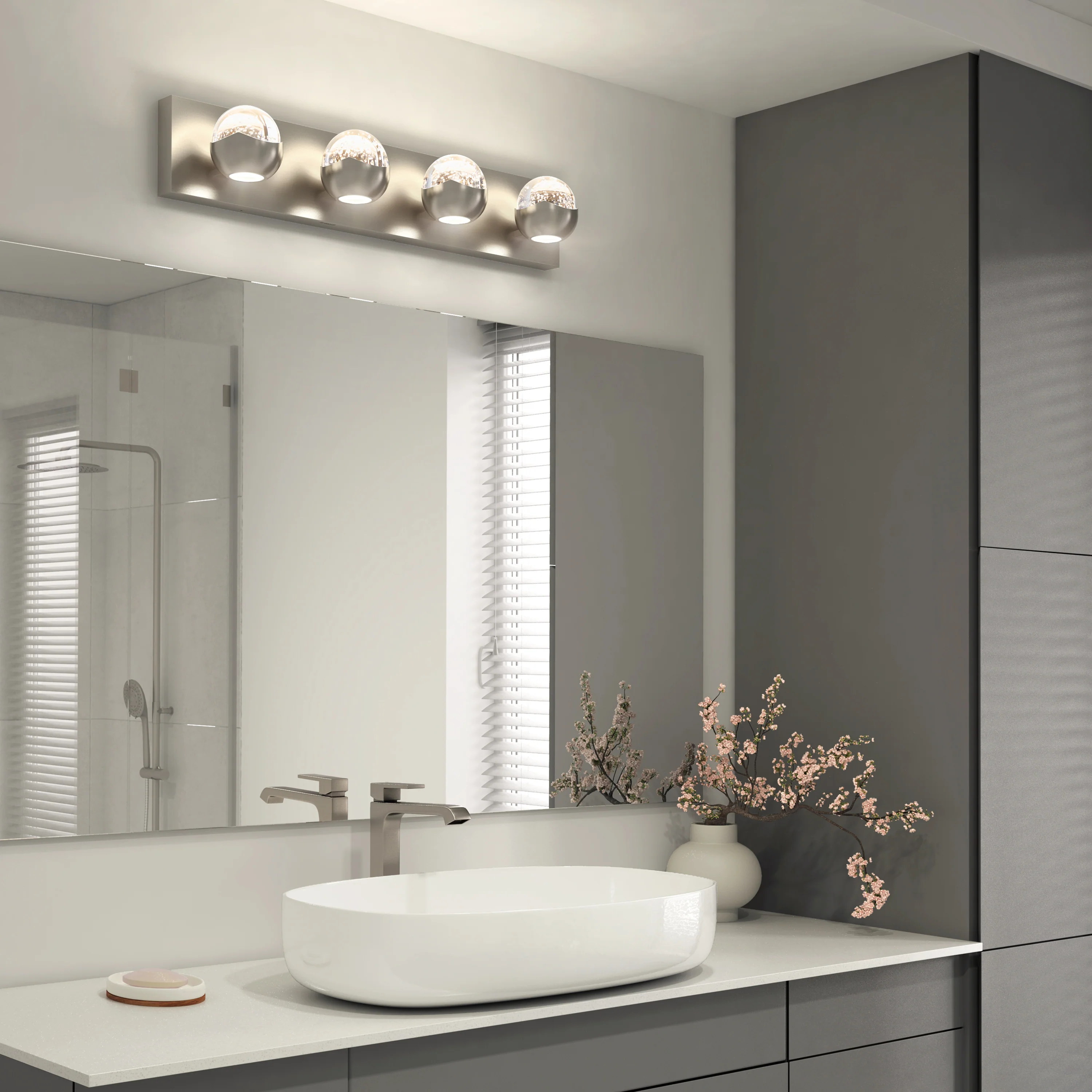 Oracle 27-in (68 cm) 4-Light Modern LED Vanity Light for Bathroom - Image 2