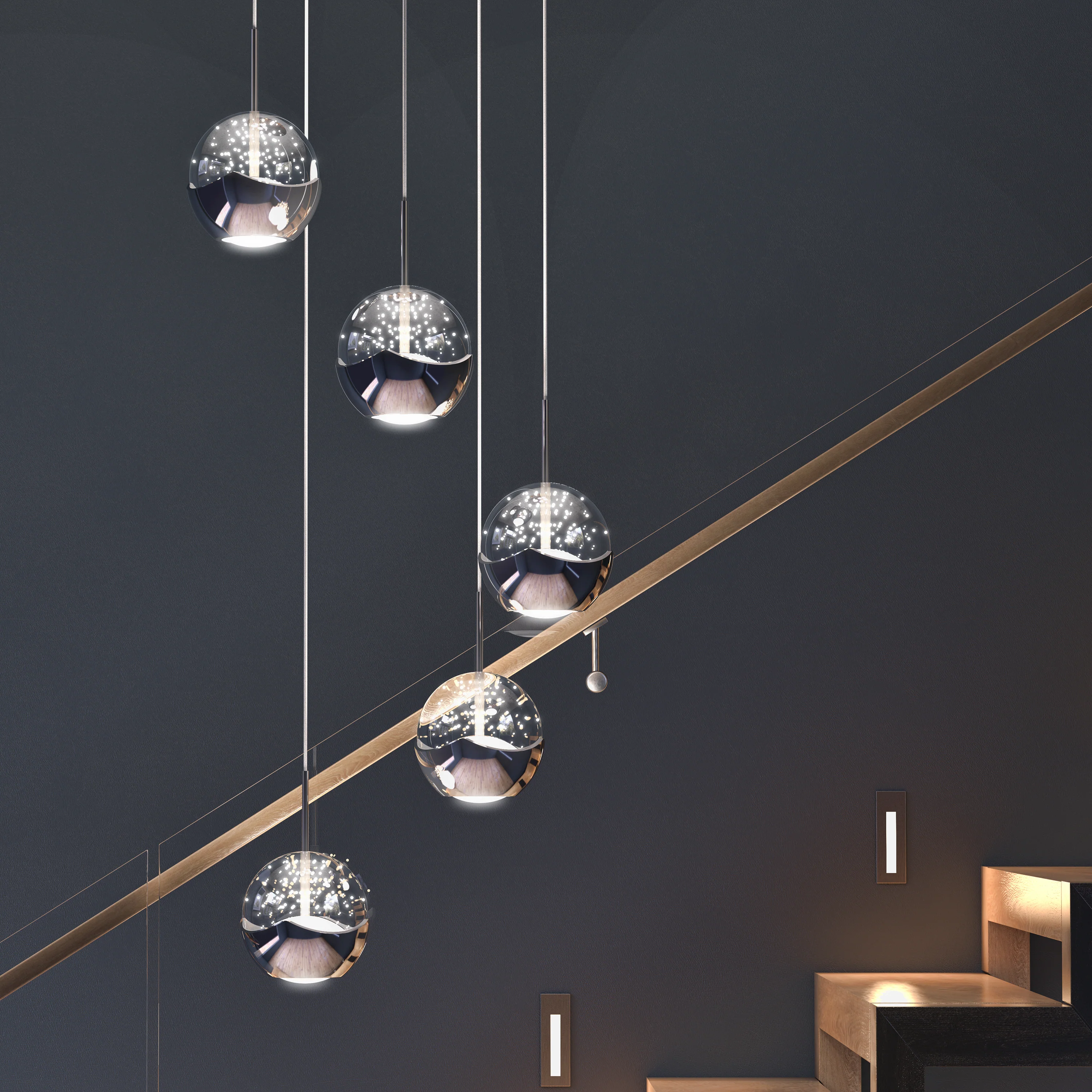 Oracle modern 5-light LED pendant light - Image 4