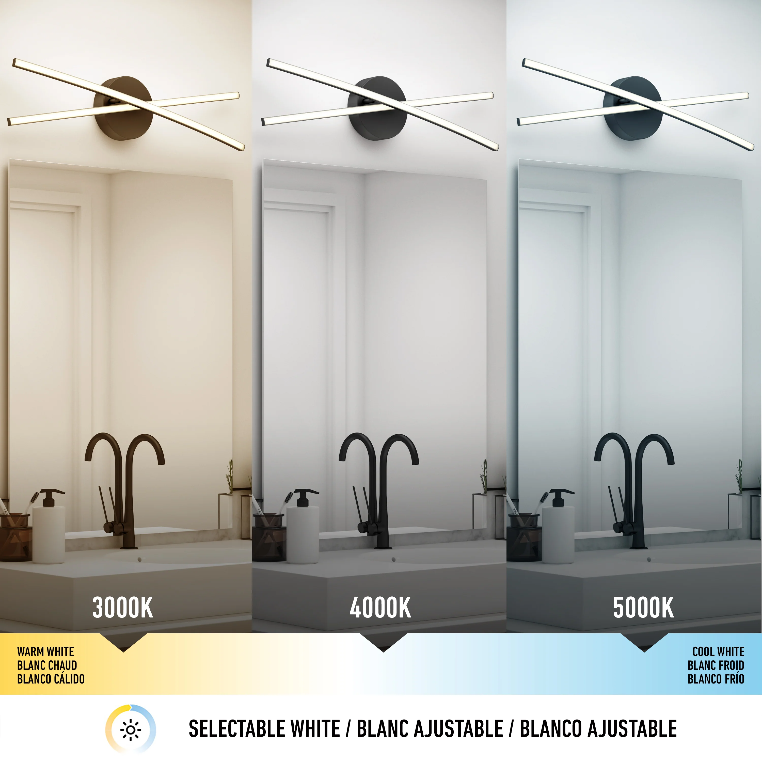 Orly 24-in (60 cm) Modern Integrated LED 3-CCT Vanity Light for Bathroom - Image 7