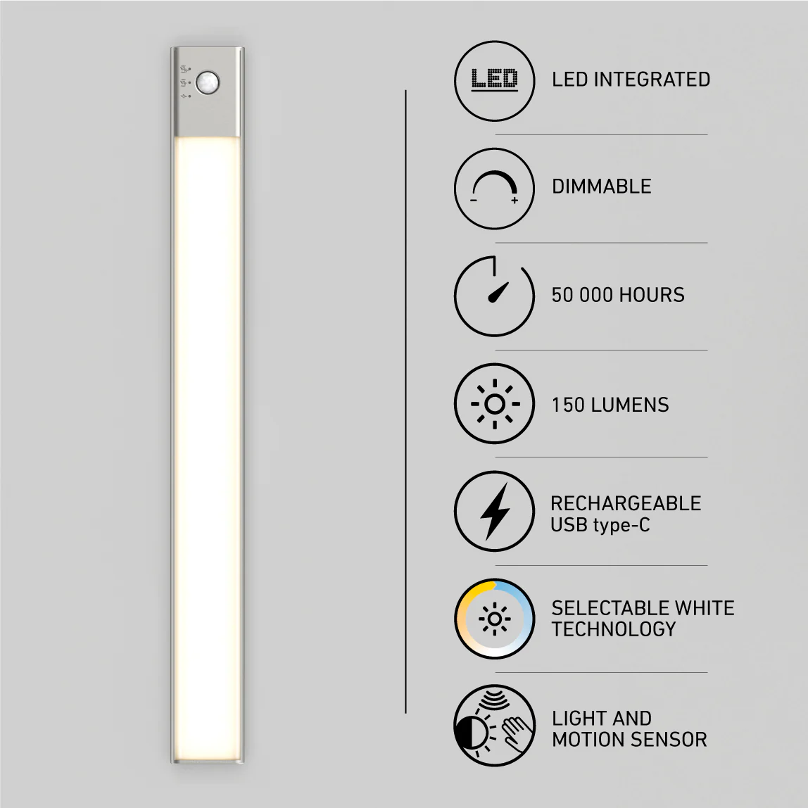 Outline under cabinet LED light 3CCT - pack of 3 - Image 15