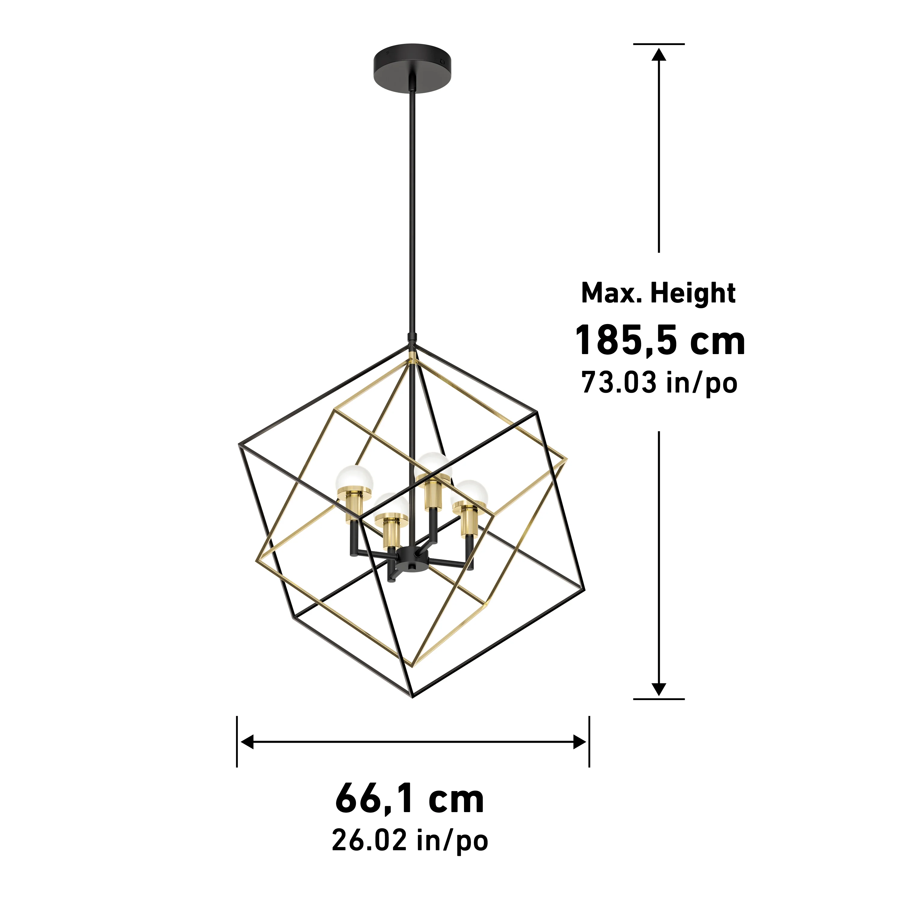 Peyton LED modern mid-century pendant light - Image 17