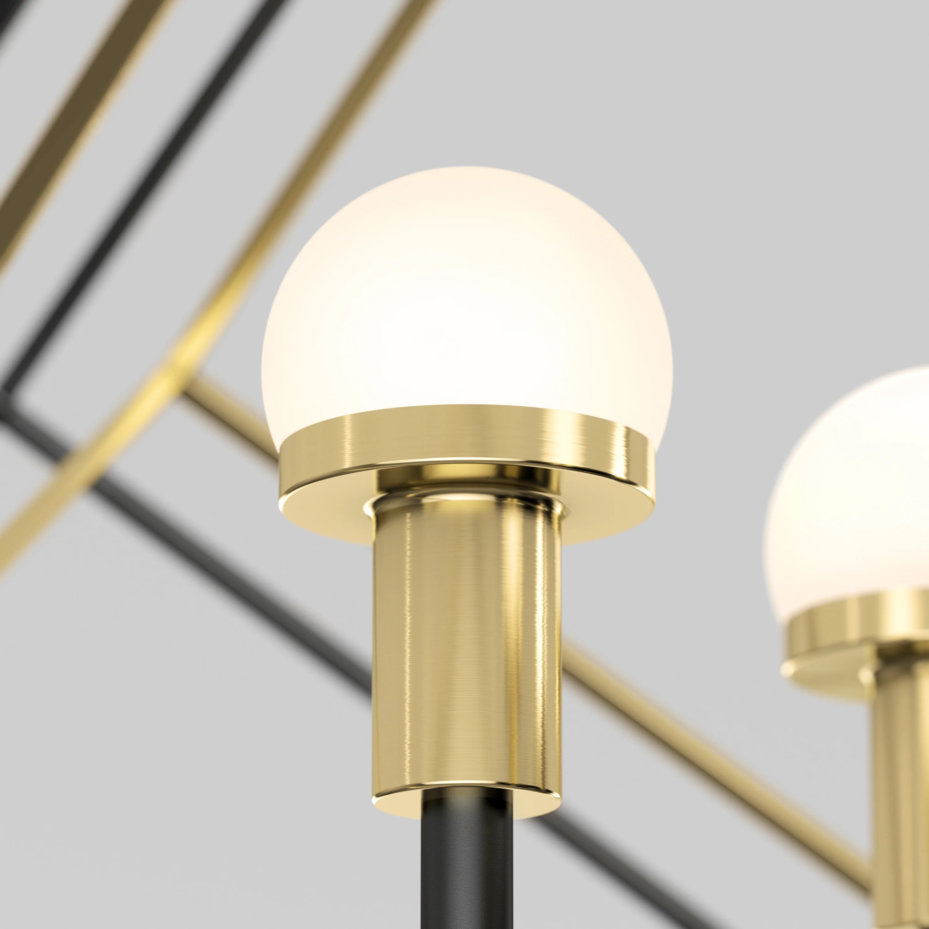 Peyton LED modern mid-century pendant light - Image 7