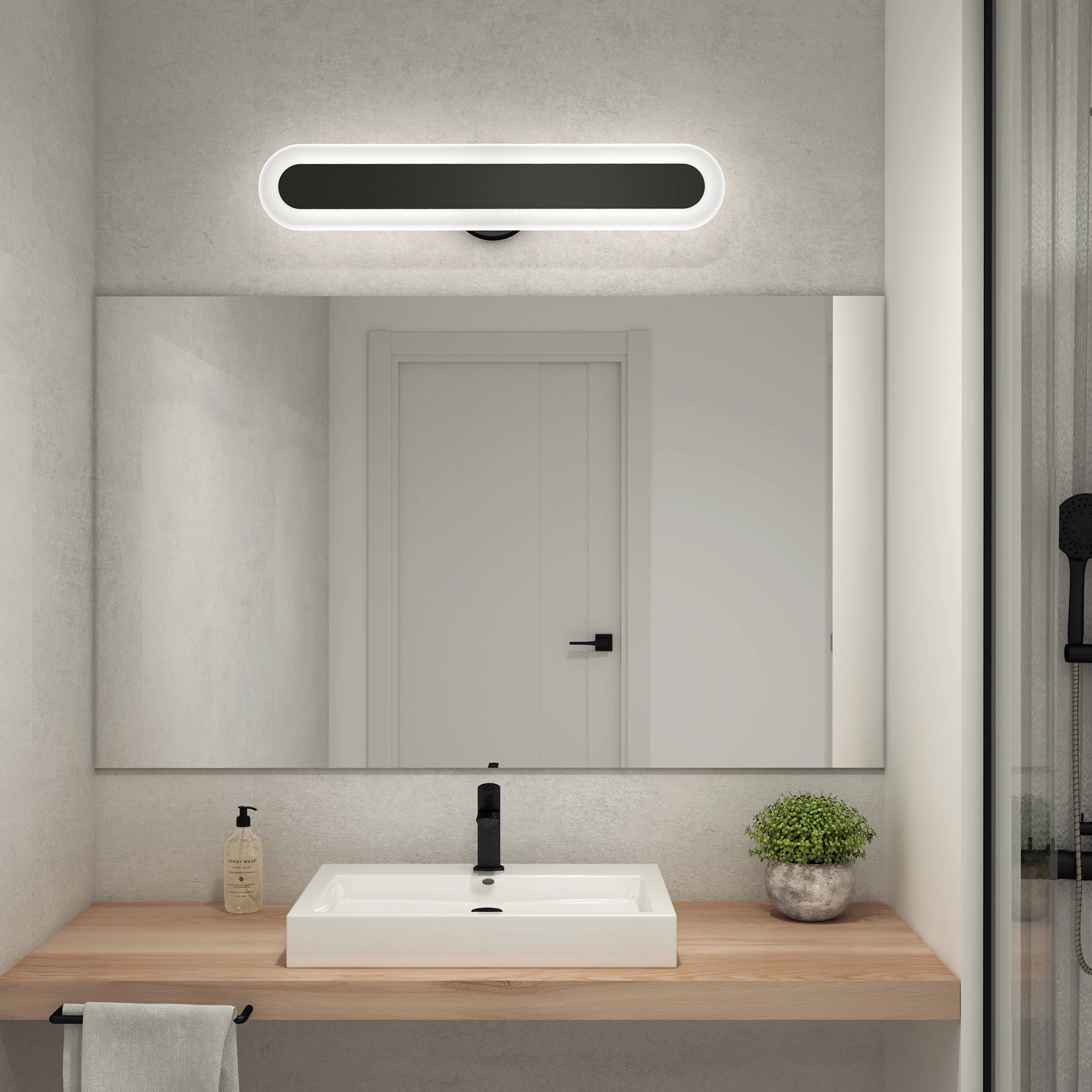 Pista 27-in (69 cm) Integrated LED 5-CCT Vanity Light Bar for Bathroom