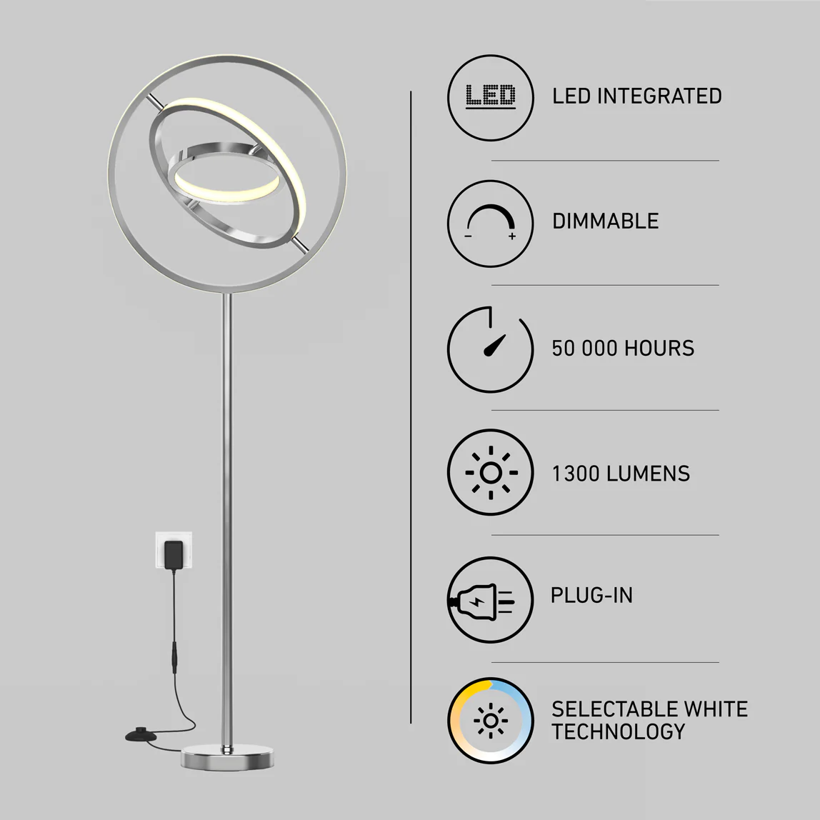 Pivot modern LED floor lamp 3 CCT - Image 7