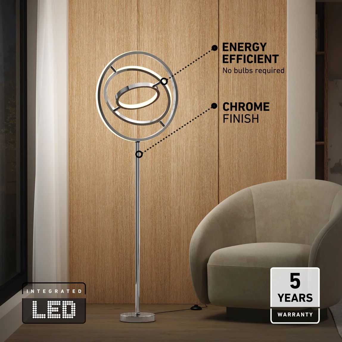 Pivot modern LED floor lamp 3 CCT - Image 8