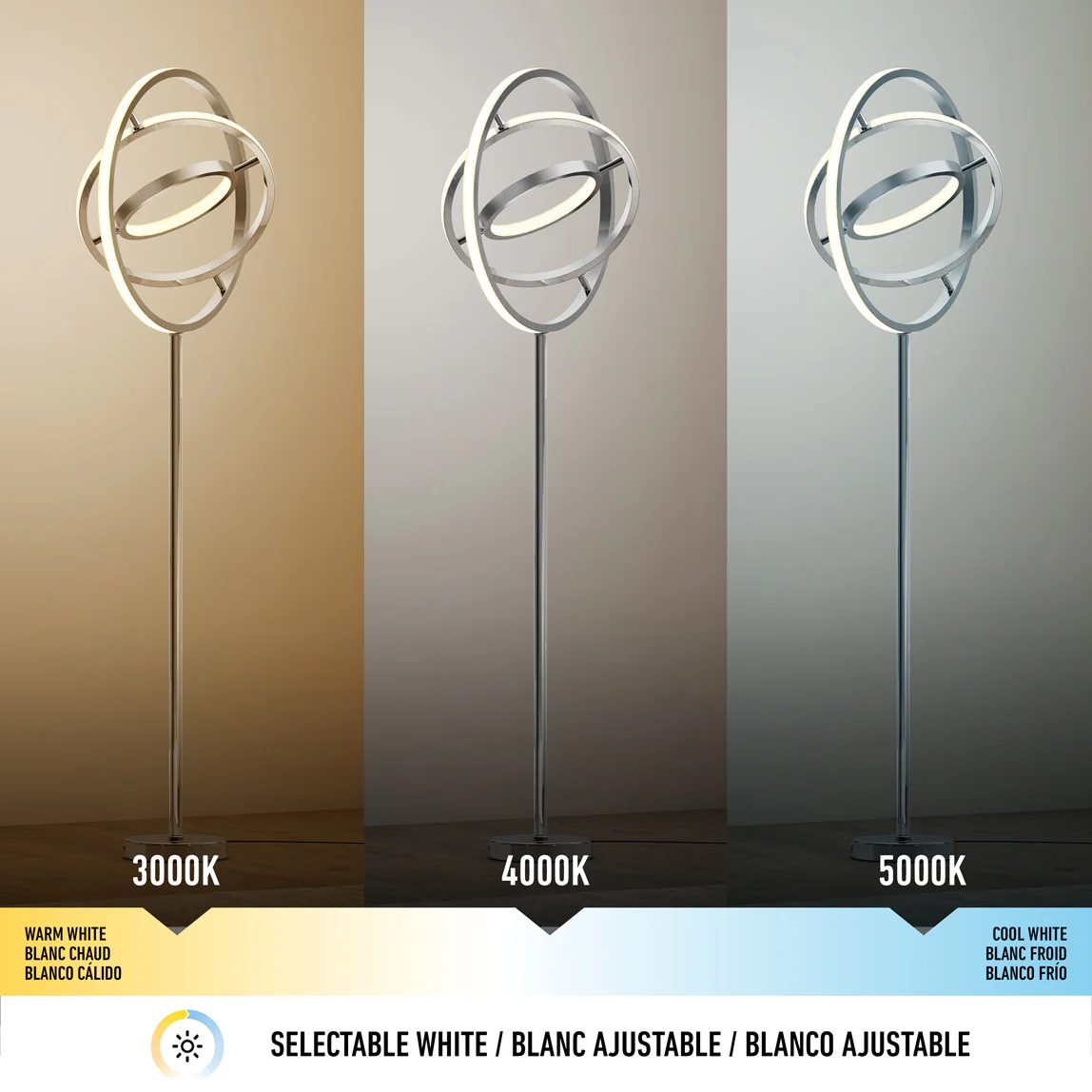Pivot modern LED floor lamp 3 CCT - Image 9