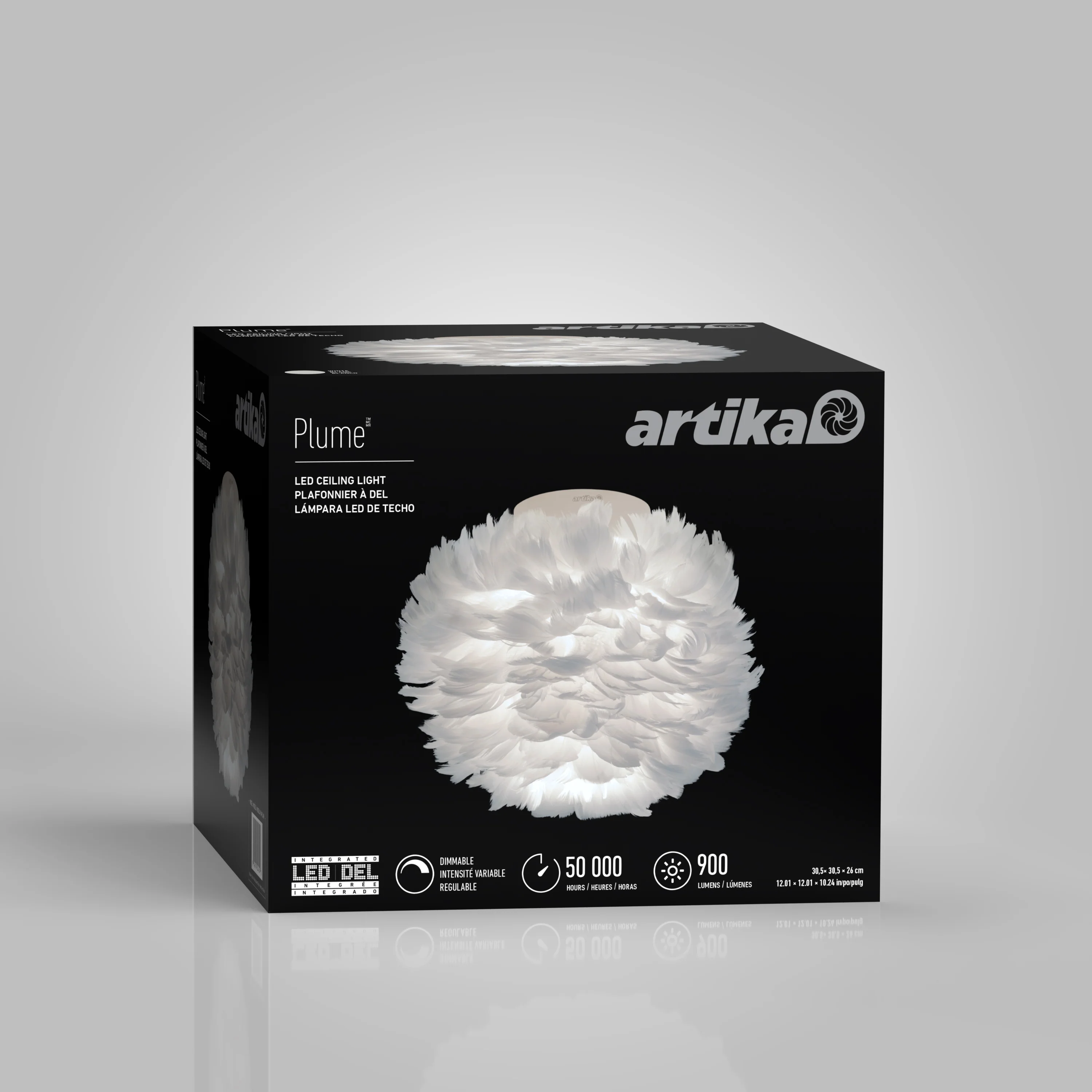 Plume 12 in. (31 cm) Modern LED Flush Mount Ceiling Light - Image 12