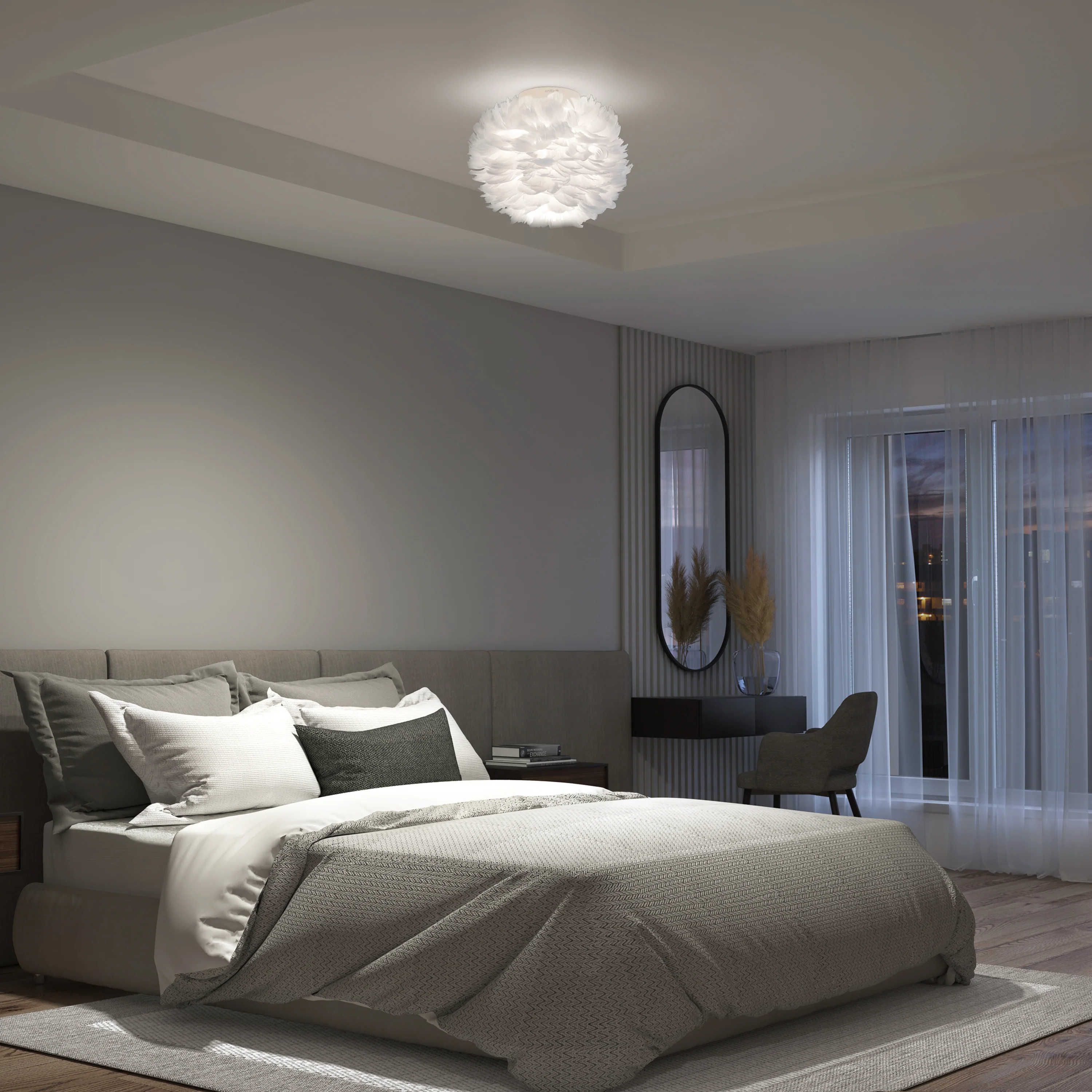 Plume 12 in. (31 cm) Modern LED Flush Mount Ceiling Light - Image 9