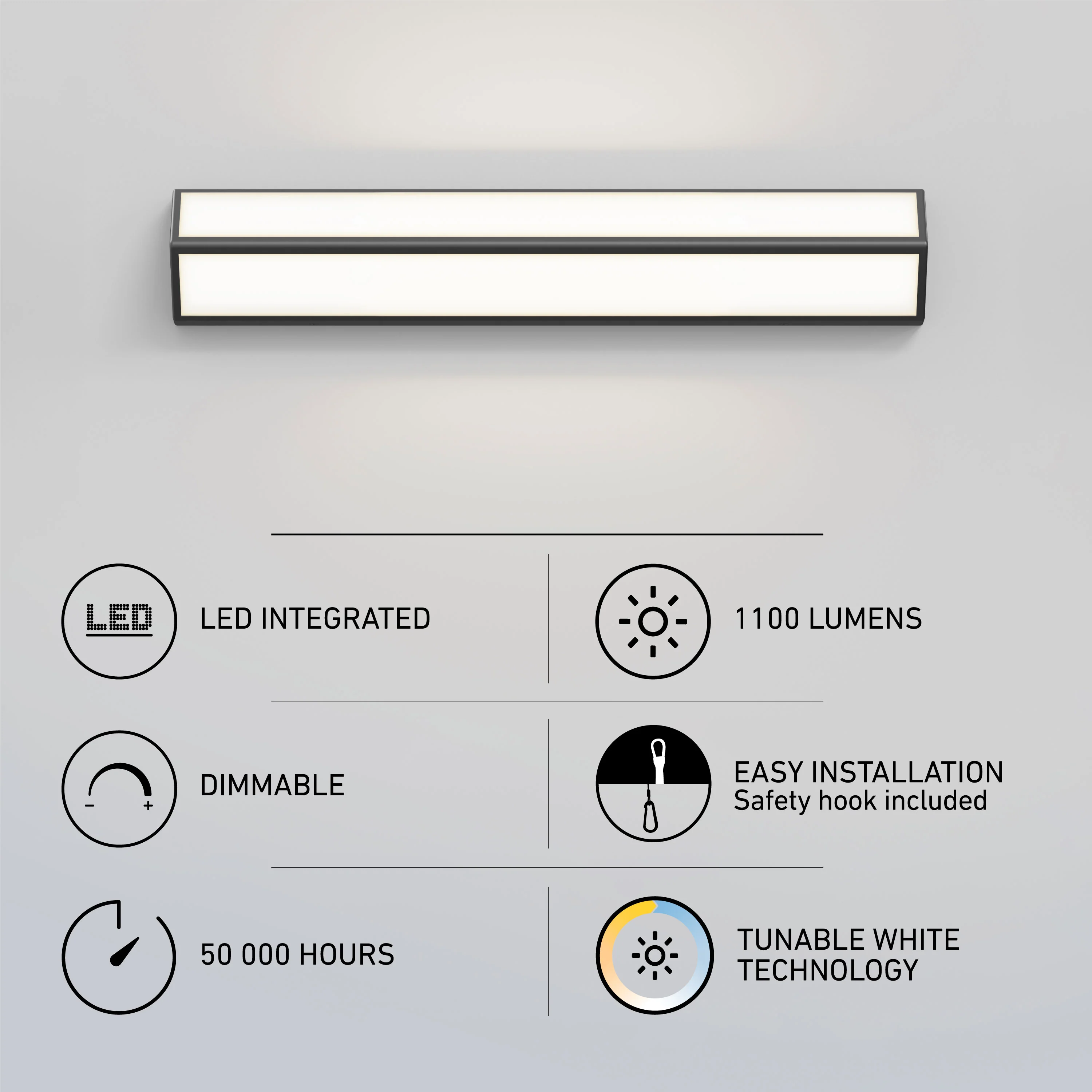 Preston 27-in (69 cm) Integrated LED 3-CCT Vanity Light Bar for Bathroom - Image 9