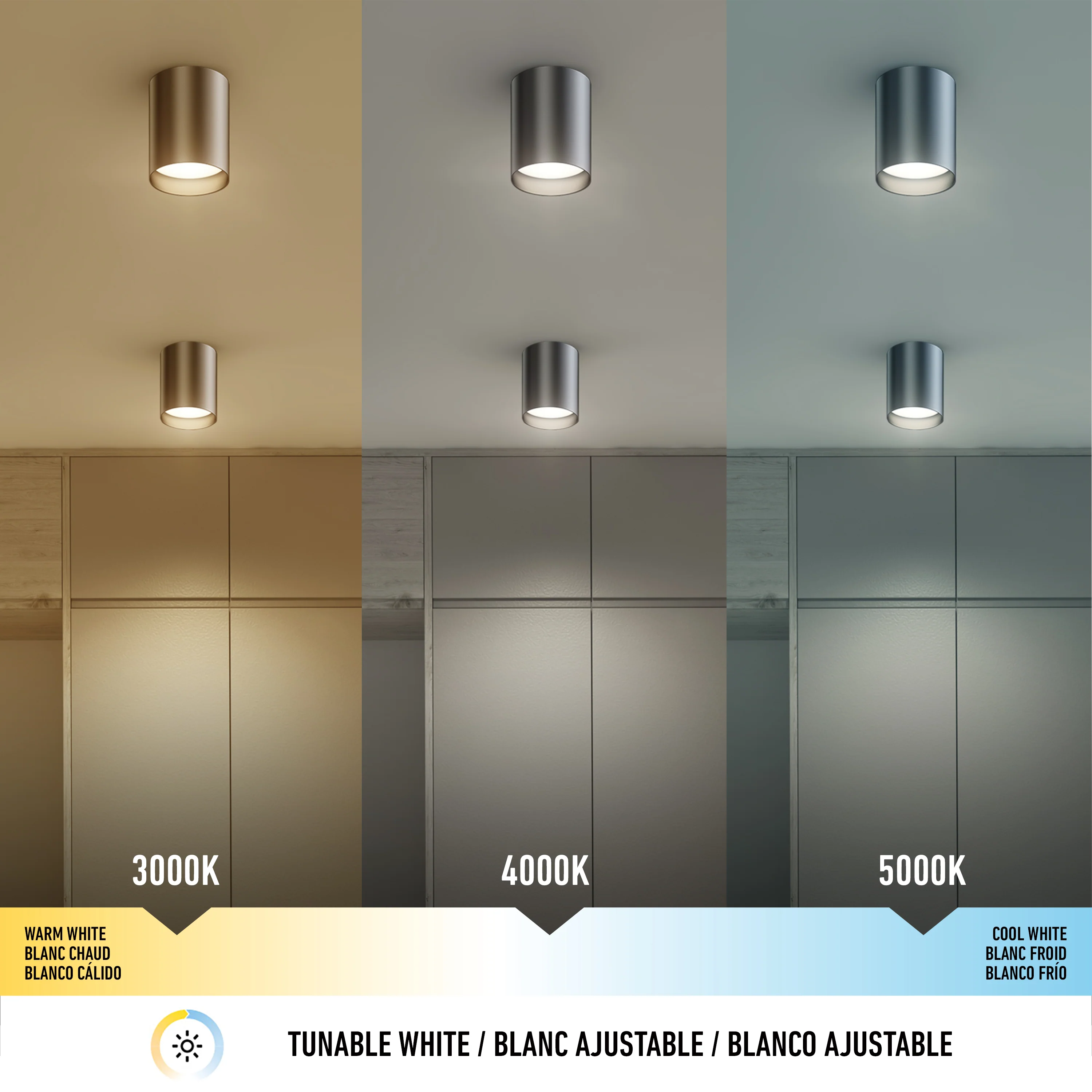 Radius 5 in. (12 cm) Modern LED Flush Mount Ceiling Light 3 CCT - Image 16