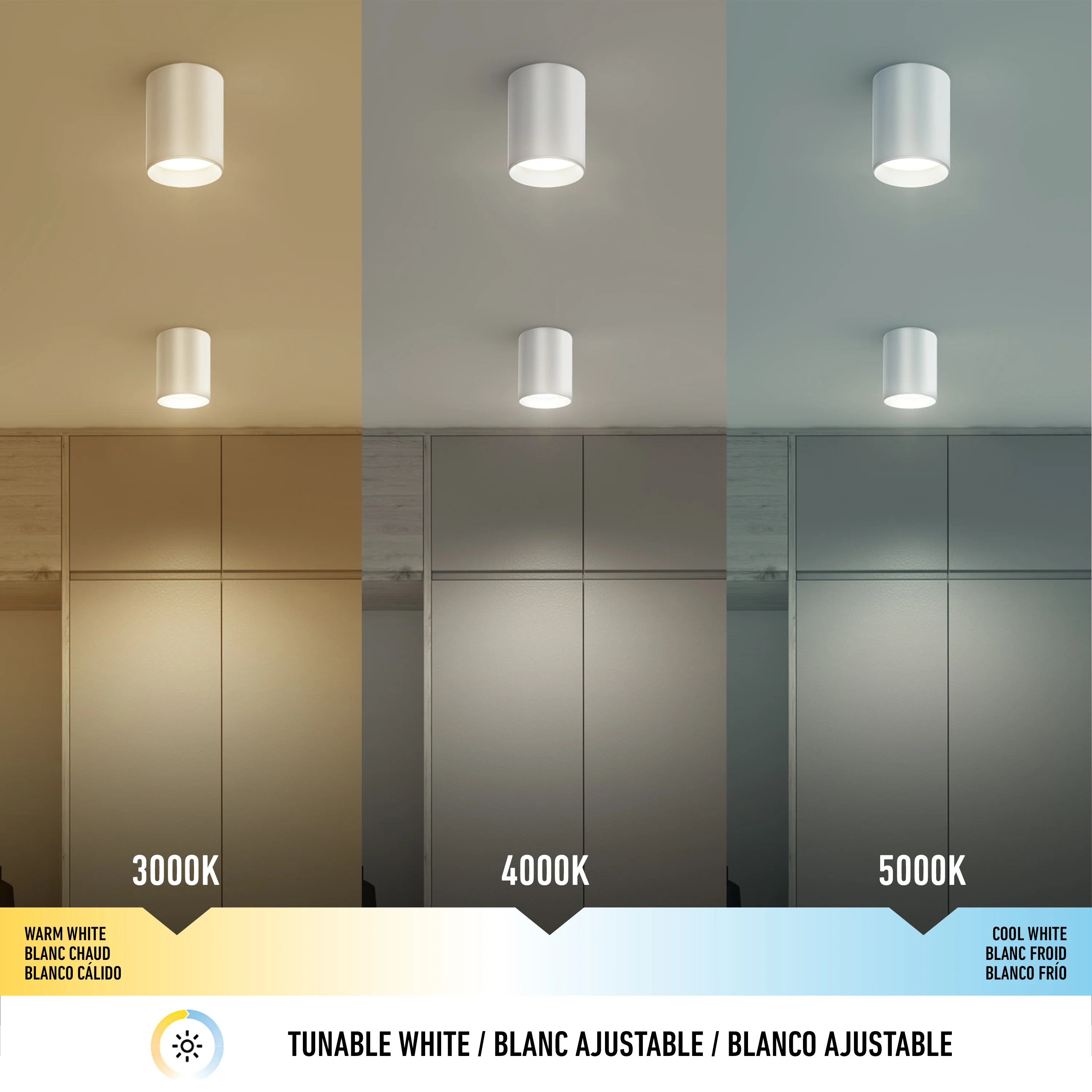 Radius 5 in. (12 cm) Modern LED Flush Mount Ceiling Light 3 CCT - Image 7