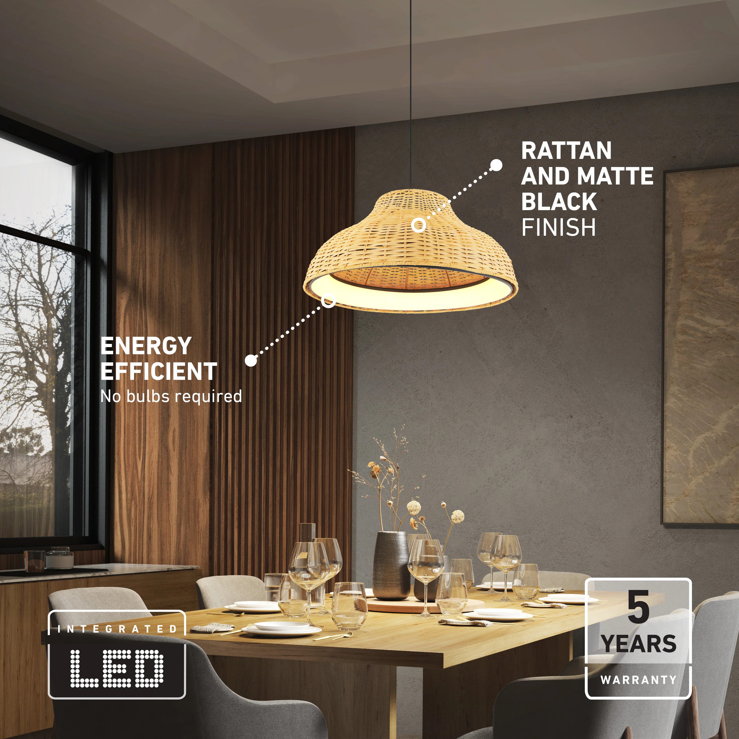 Raina LED pendant light 5 CCT - Image 11