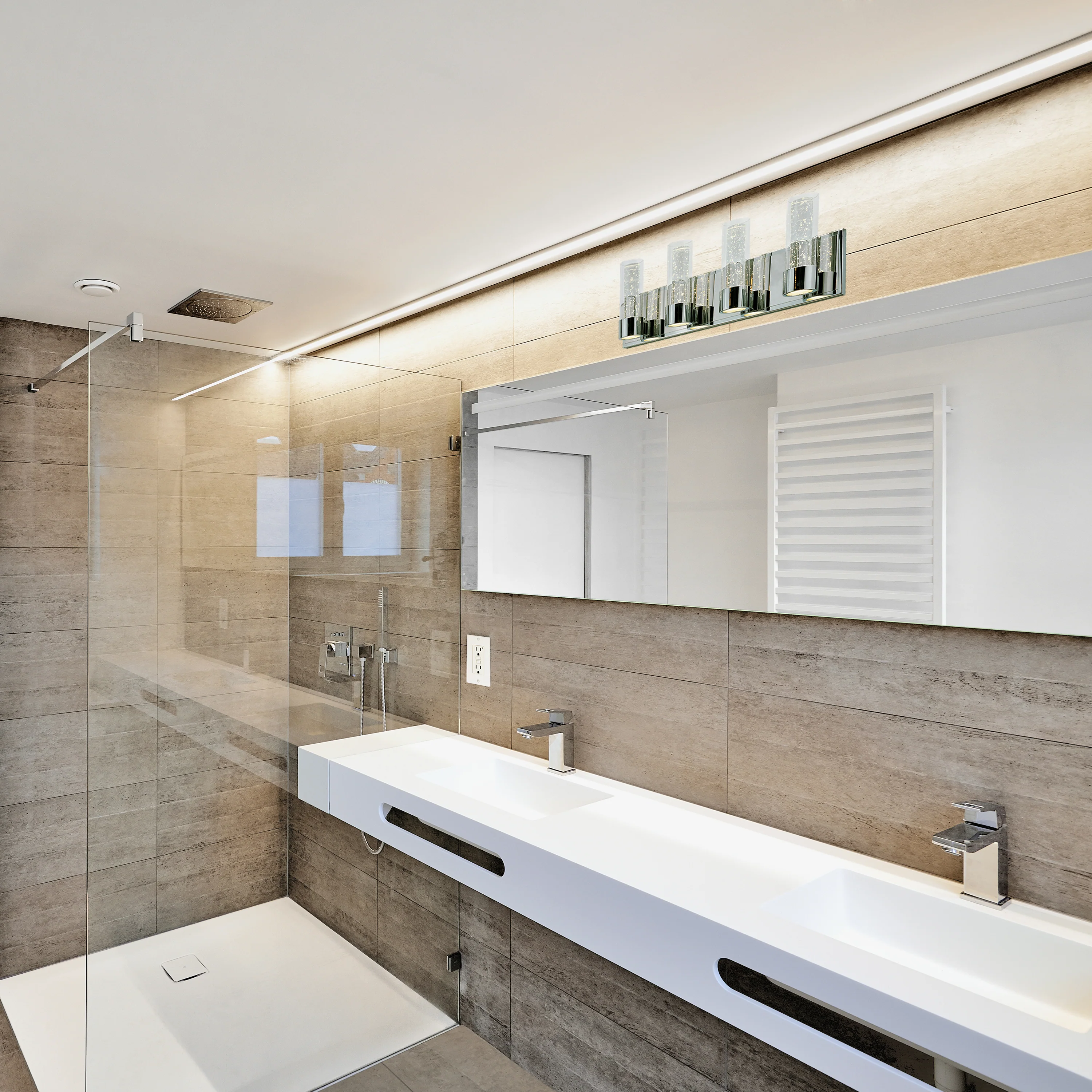 Essence 4-in (11 cm) 1-Light Modern LED Vanity Light for Bathroom - Image 7