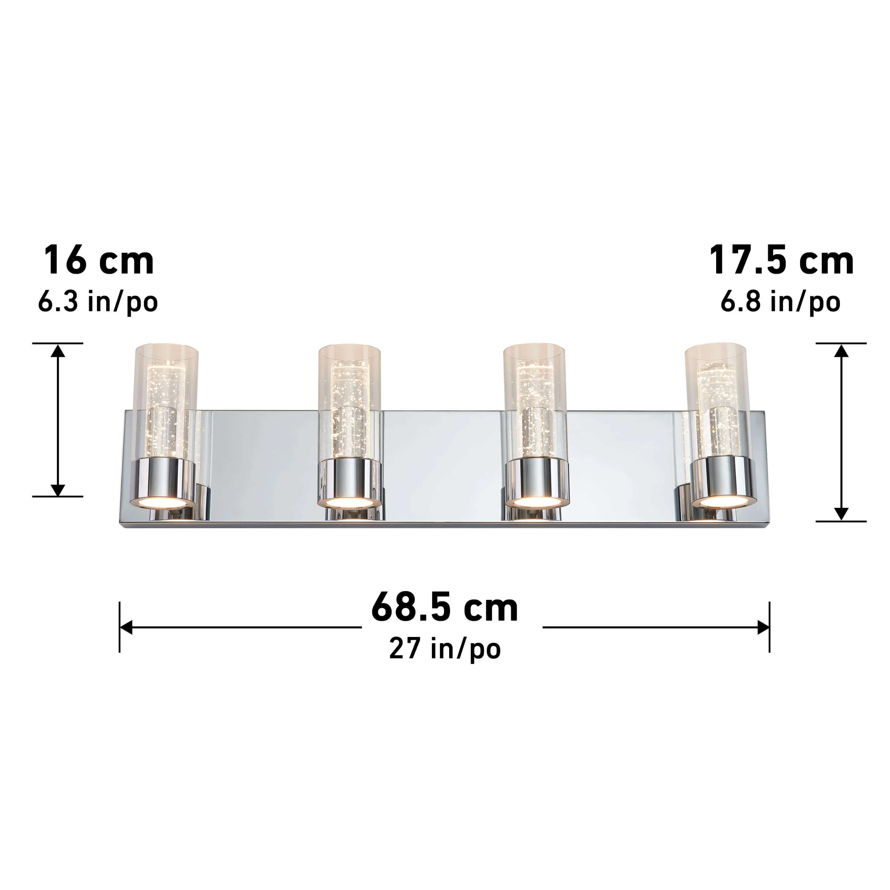 Essence 4-in (11 cm) 1-Light Modern LED Vanity Light for Bathroom - Image 9