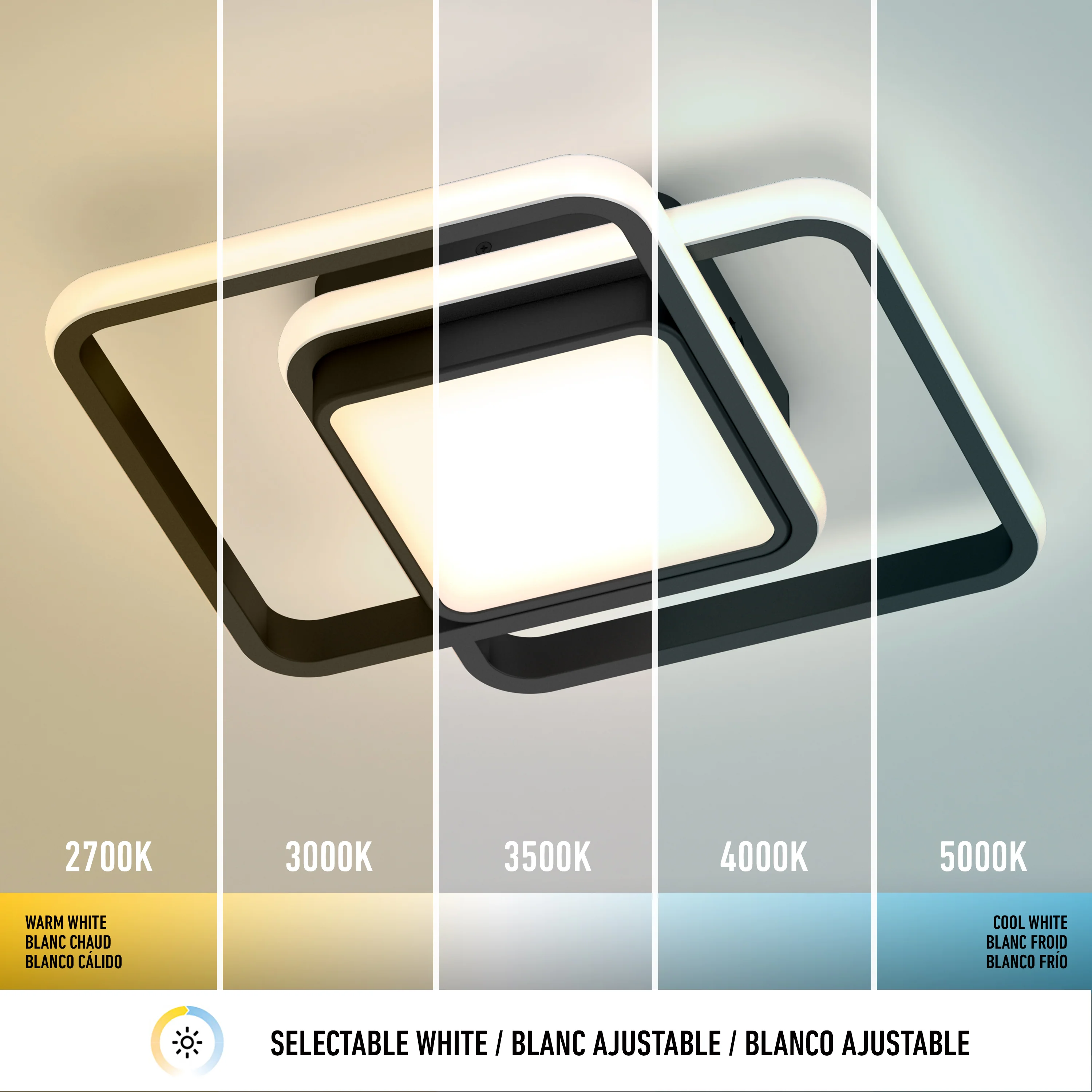 Romeson 11 in. (28 cm) Modern LED Flush Mount Ceiling Light 5 CCT - Image 7