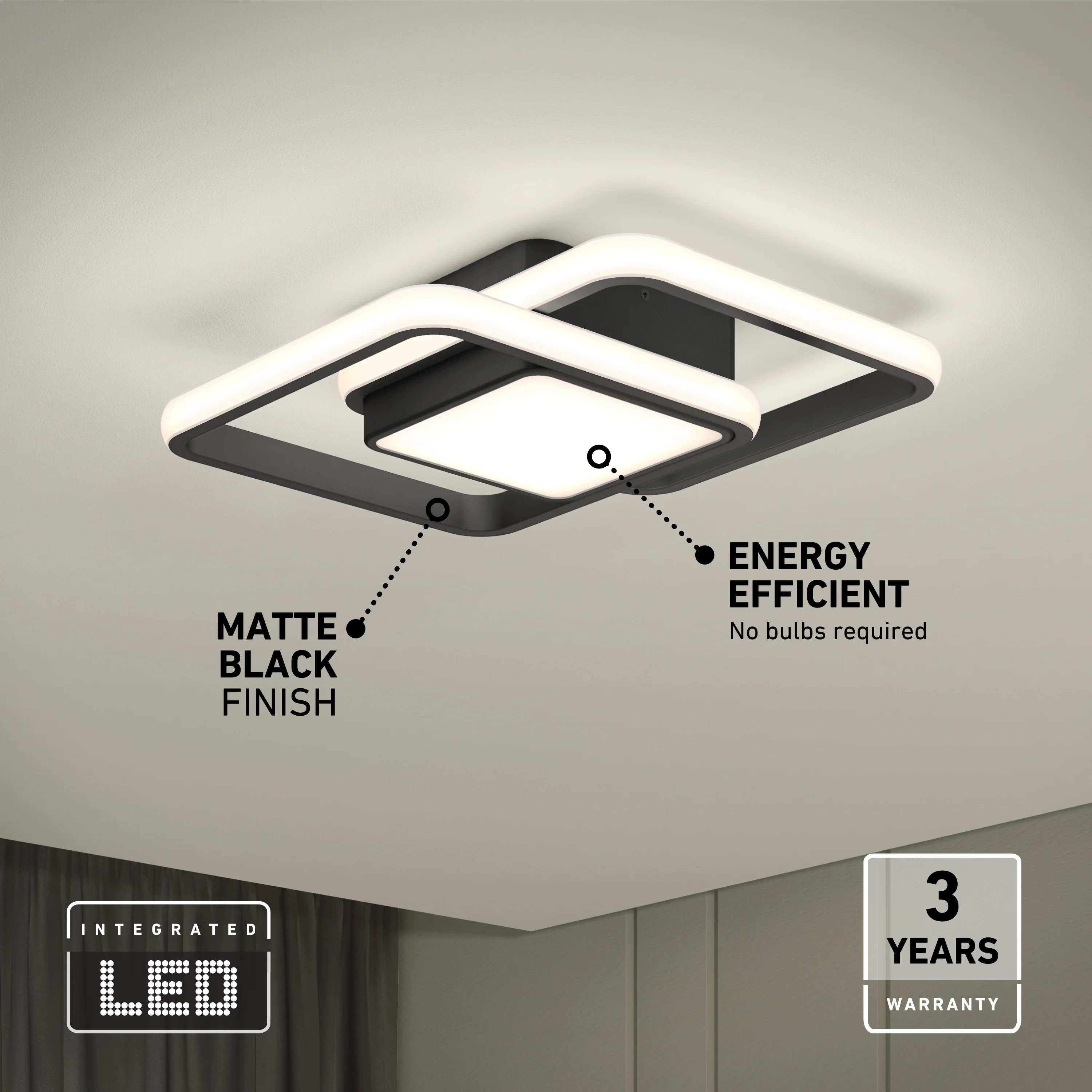 Romeson 11 in. (28 cm) Modern LED Flush Mount Ceiling Light 5 CCT - Image 8