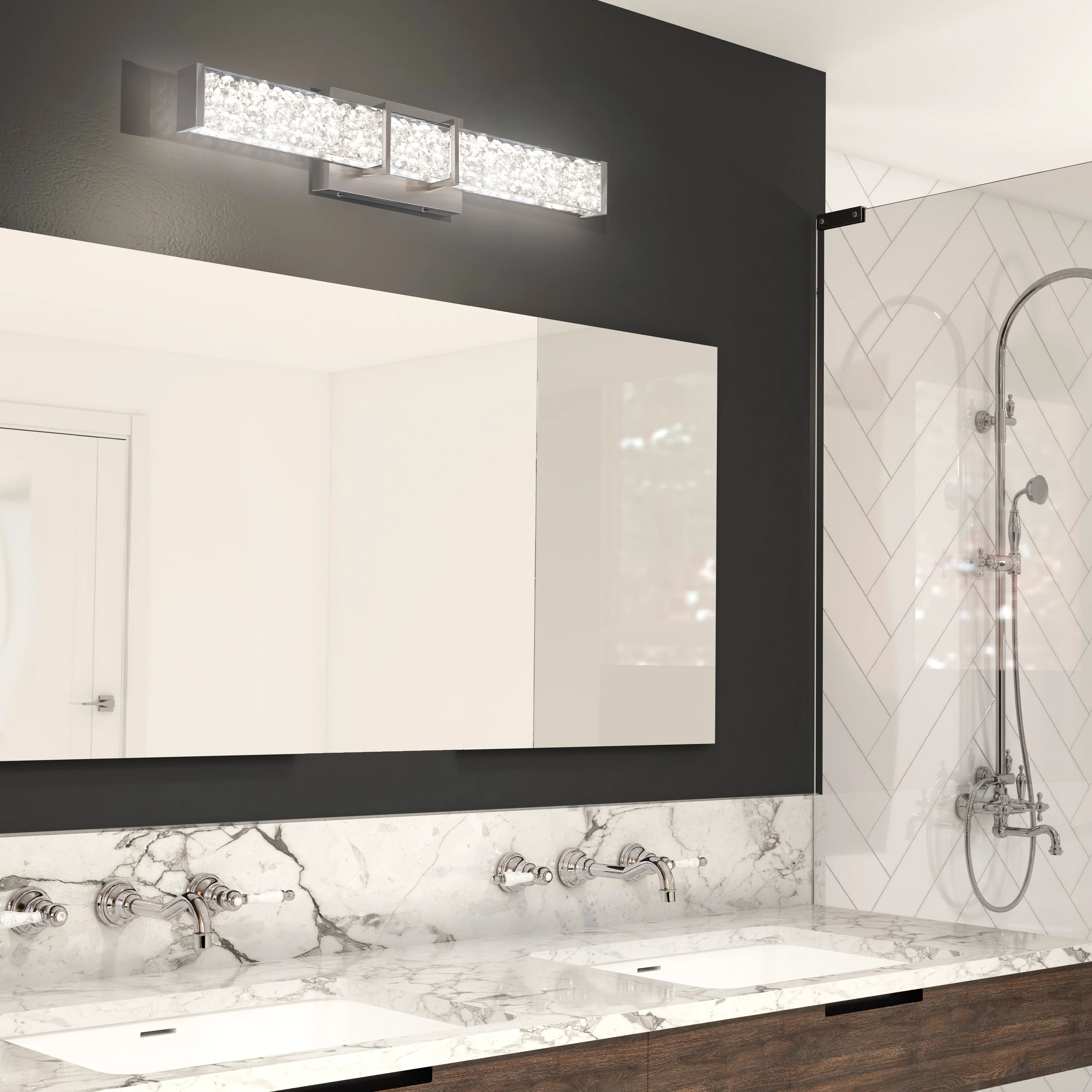 Royale 27-in (69 cm) Integrated LED Vanity Light Bar for Bathroom - Image 10