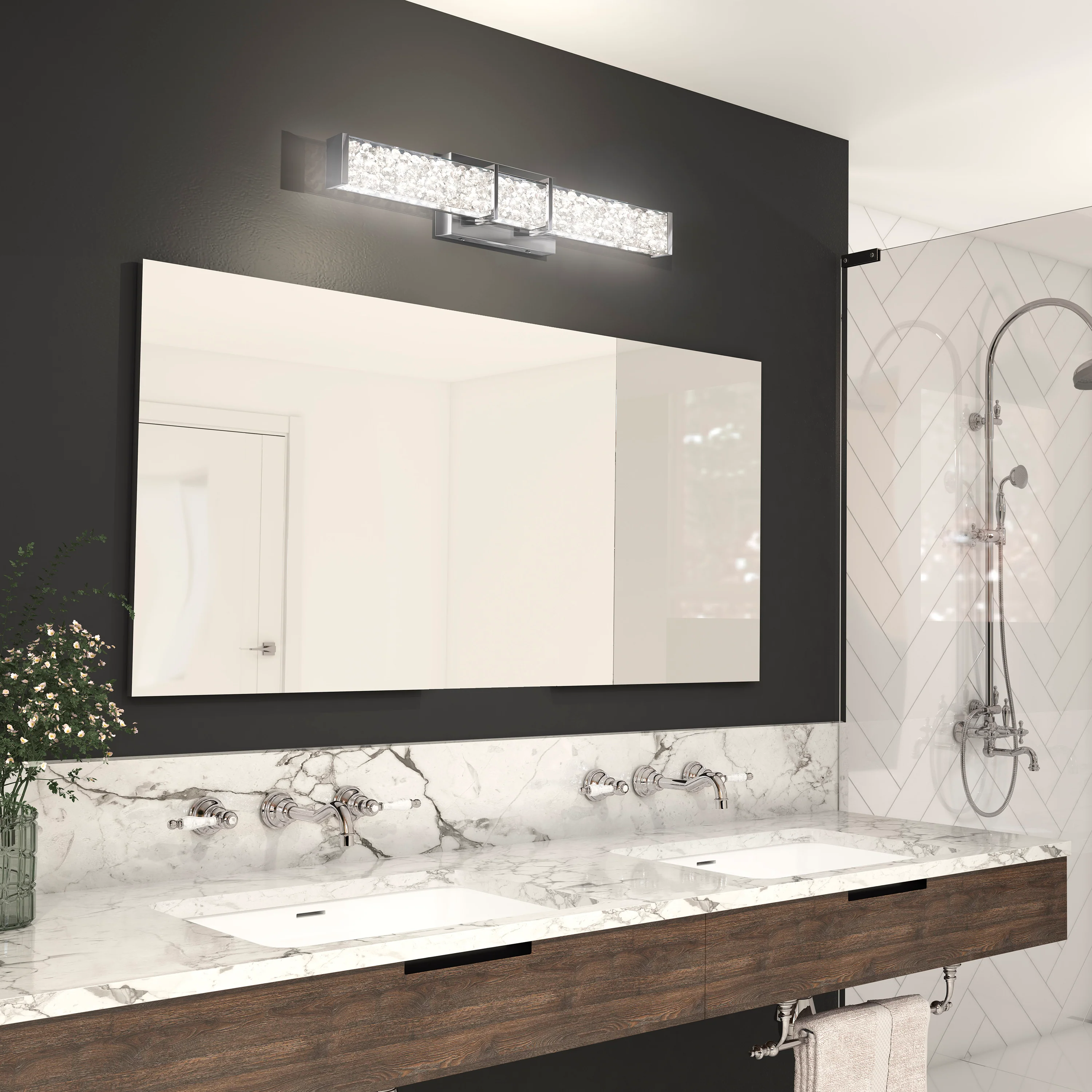 Royale 27-in (69 cm) Integrated LED Vanity Light Bar for Bathroom - Image 6