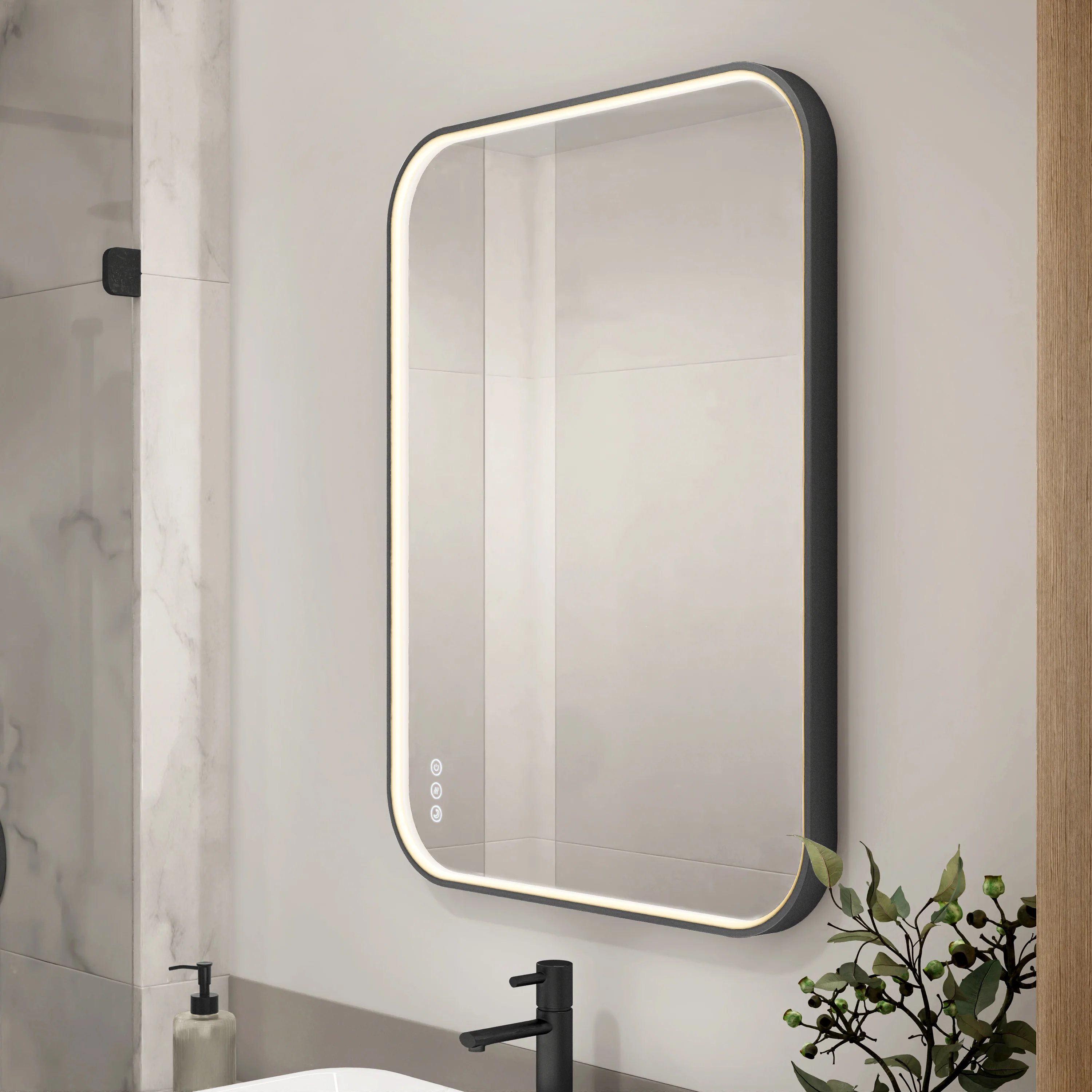 Royce 24 in. x 32 in. (61 x 81 cm) Dimmable Anti-Fog LED Mirror - Image 15