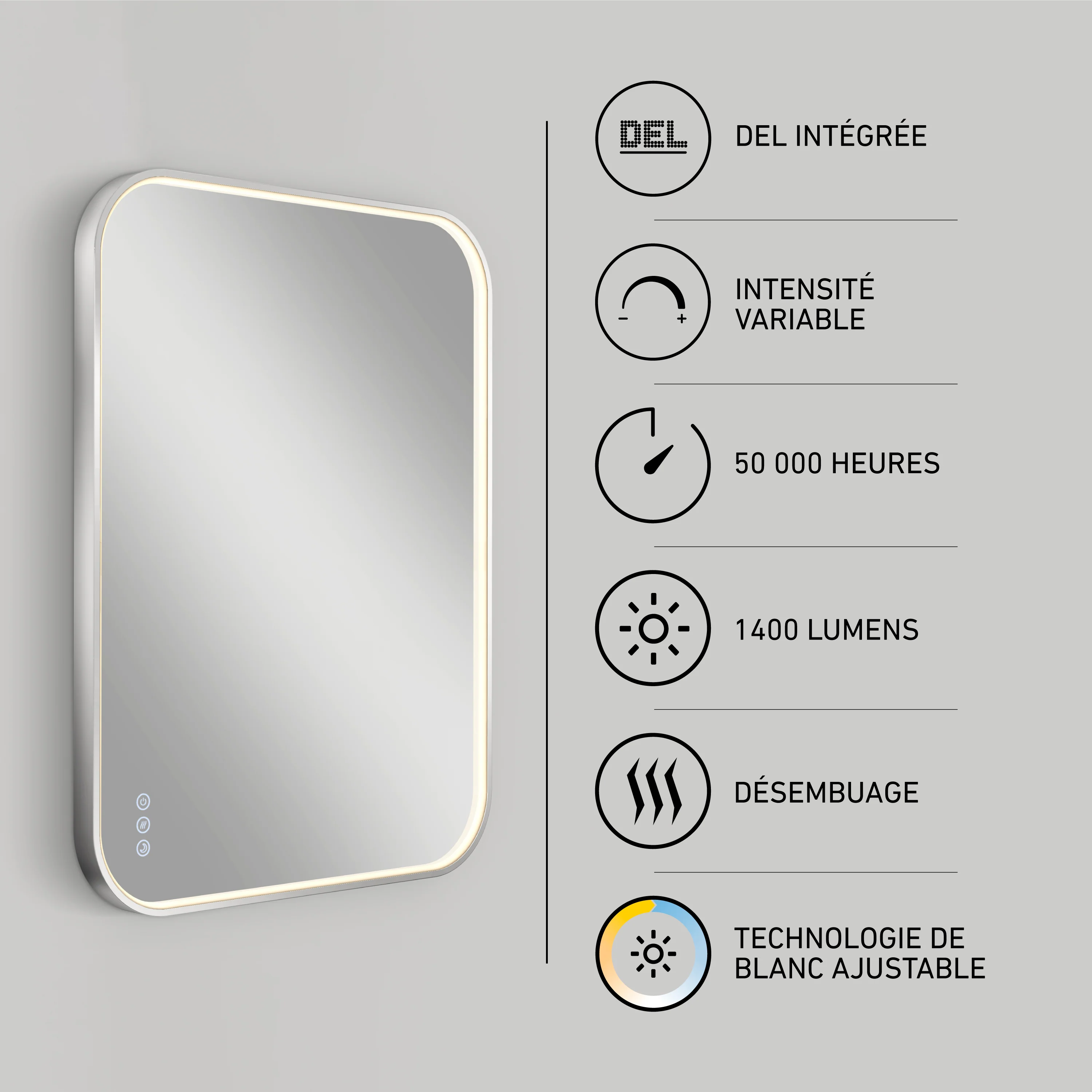 Royce 24 in. x 32 in. (61 x 81 cm) Dimmable Anti-Fog LED Mirror - Image 34