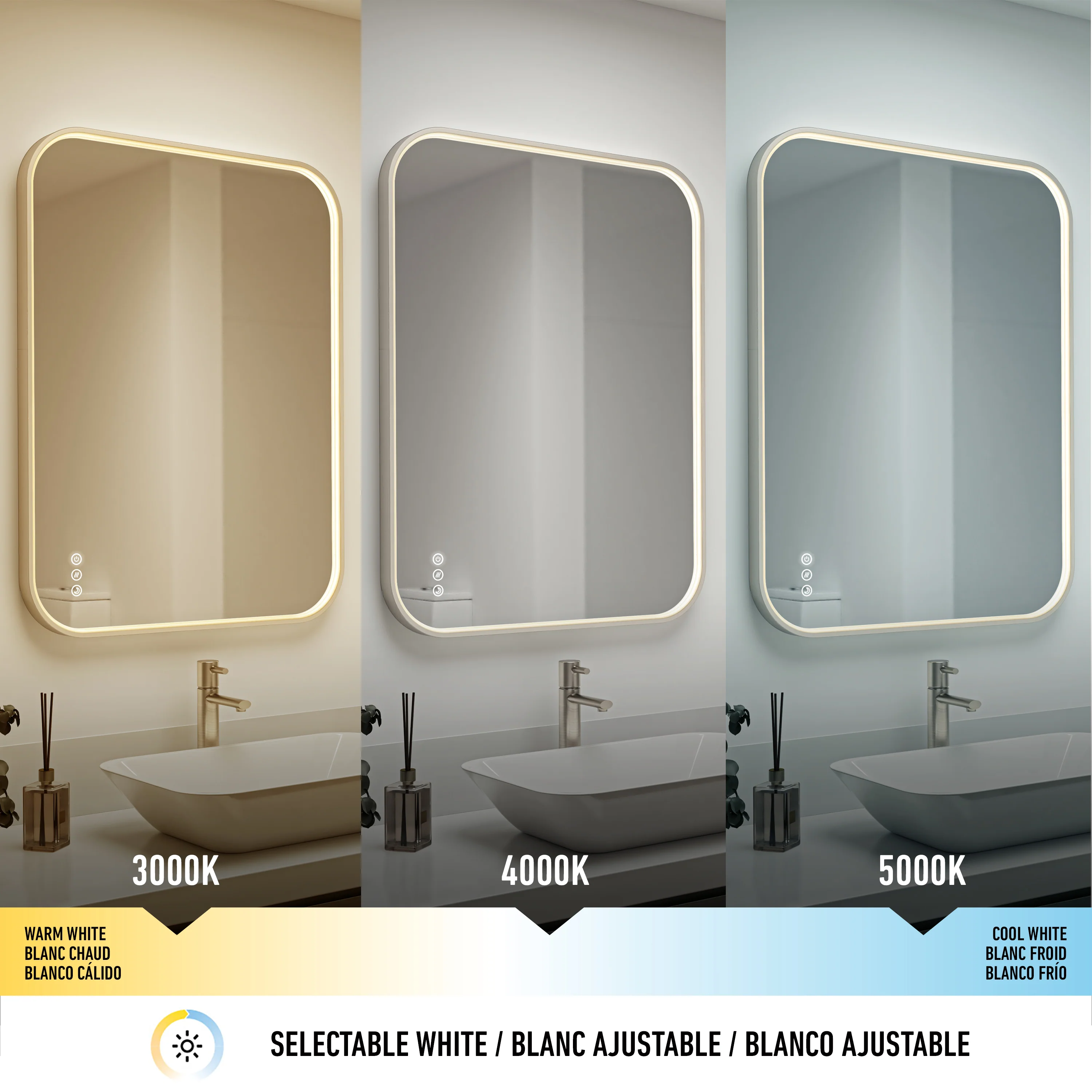 Royce 24 in. x 32 in. (61 x 81 cm) Dimmable Anti-Fog LED Mirror - Image 50