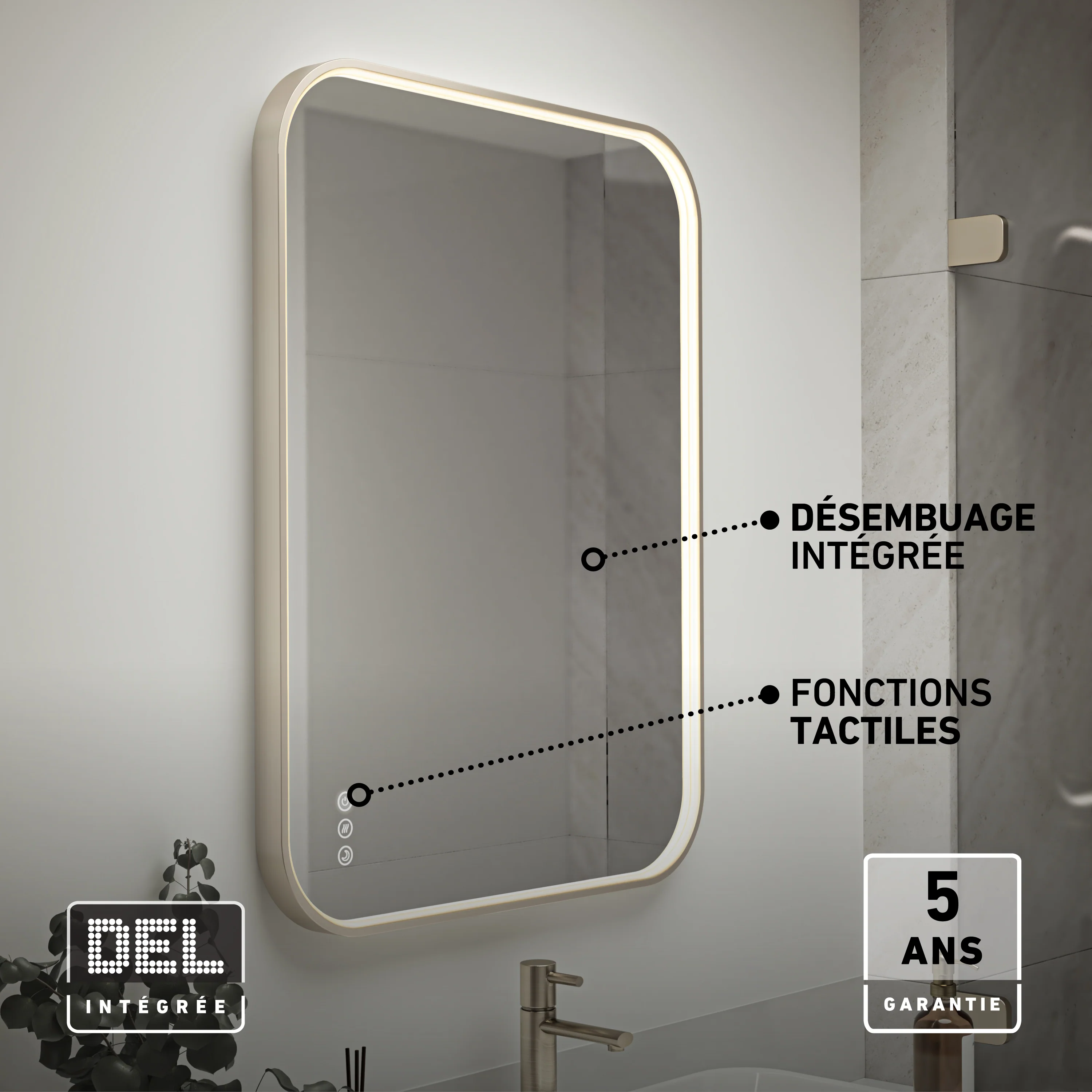 Royce 24 in. x 32 in. (61 x 81 cm) Dimmable Anti-Fog LED Mirror - Image 54