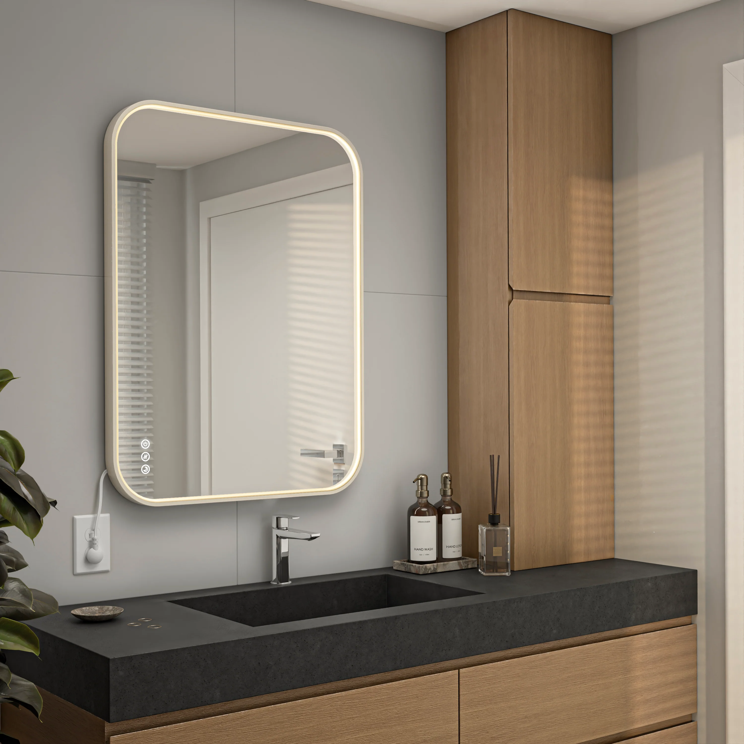 Royce 24 in. x 32 in. (61 x 81 cm) Dimmable Anti-Fog LED Mirror - Image 56