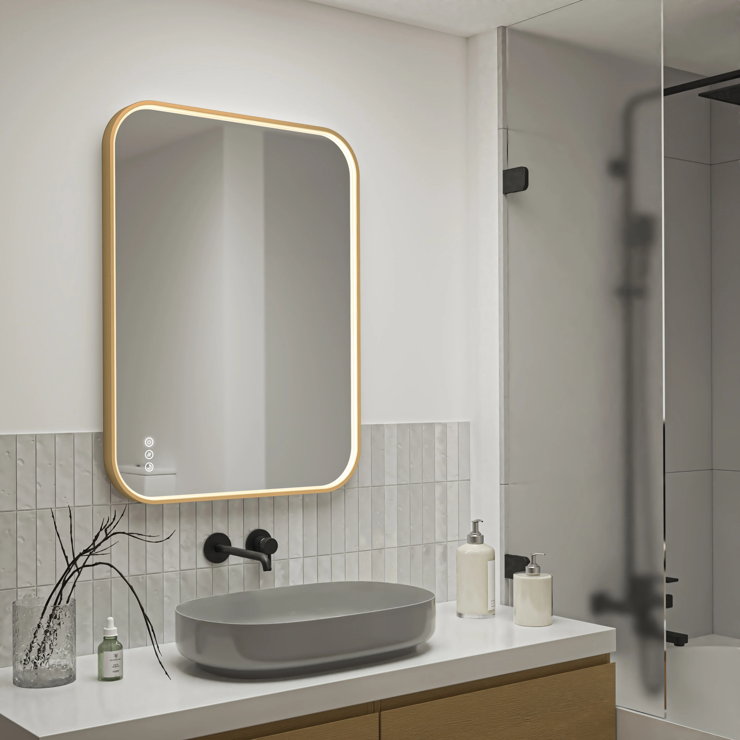 Royce 24 in. x 32 in. (61 x 81 cm) Dimmable Anti-Fog LED Mirror - Image 62