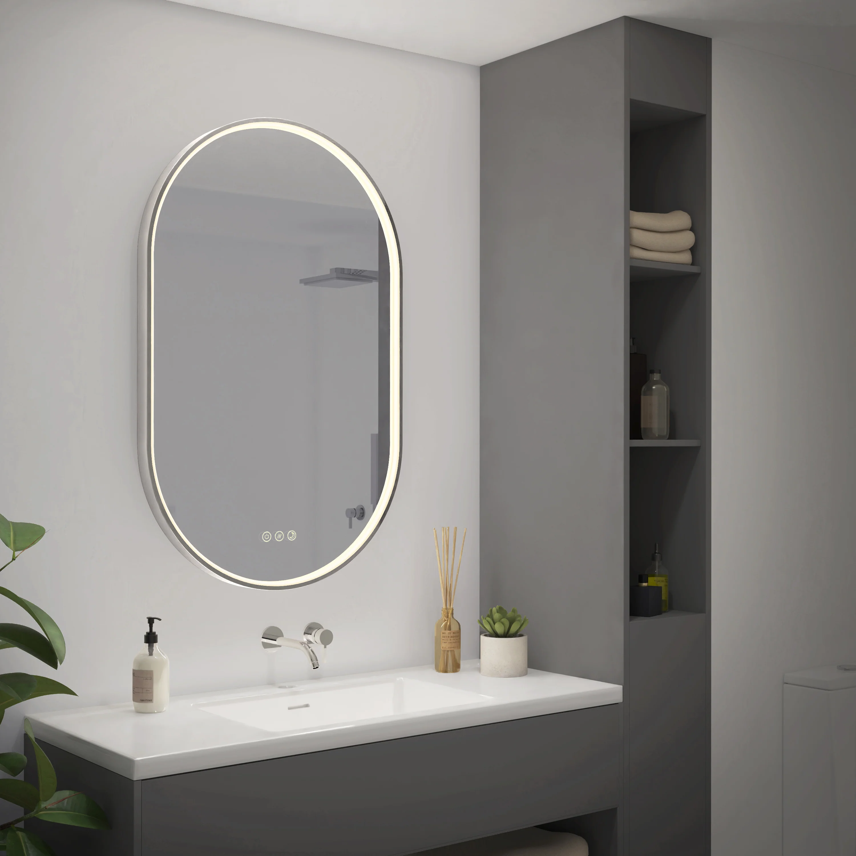 Royce 20 in. x 32 in. (51 x 81 cm) 3 CCT Anti-Fog LED Bathroom Mirror - Image 11